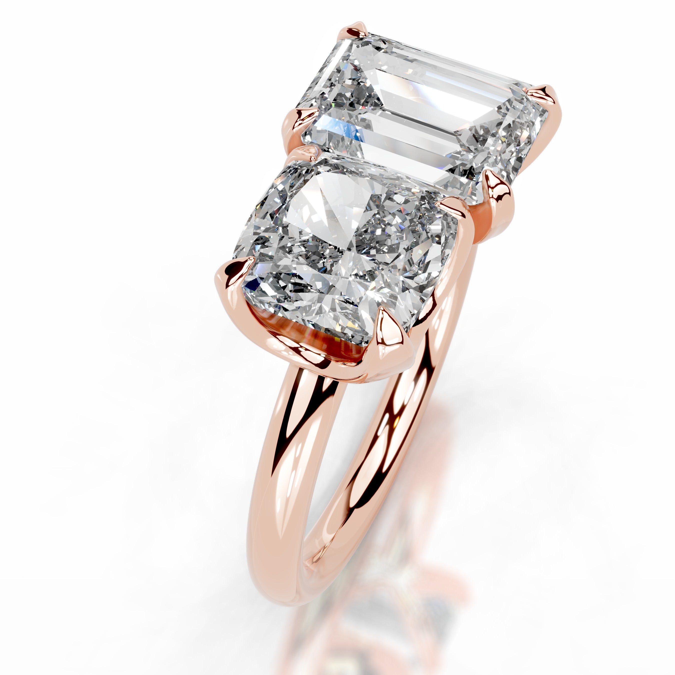 Dominique Diamond Engagement Ring - 14K Rose Gold