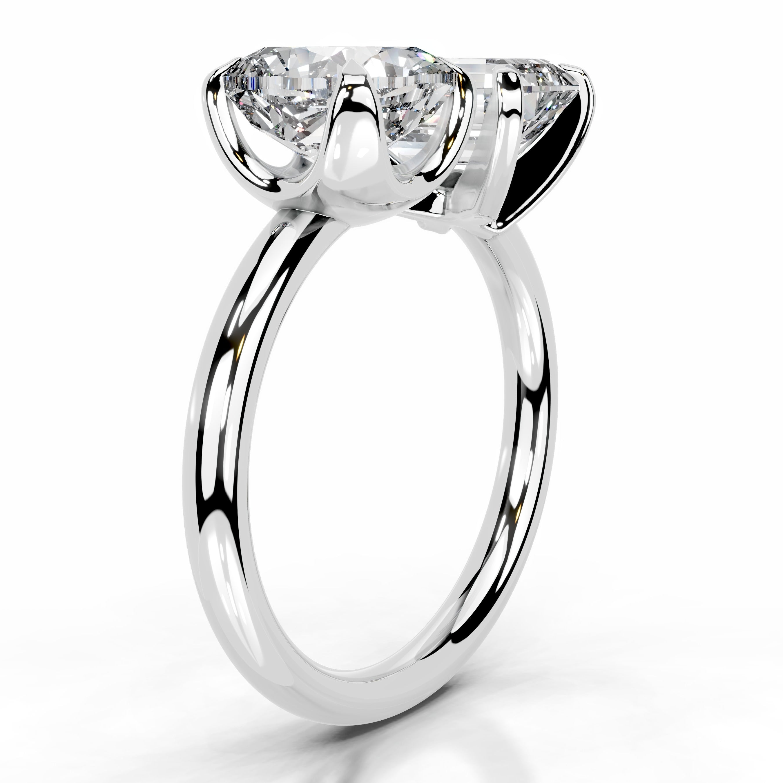 Dominique Diamond Engagement Ring - Platinum