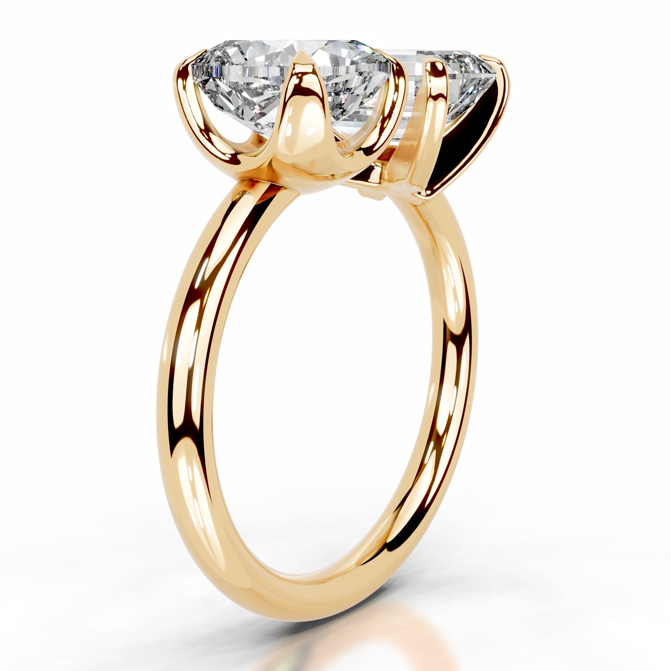 Dominique Diamond Engagement Ring - 18K Yellow Gold