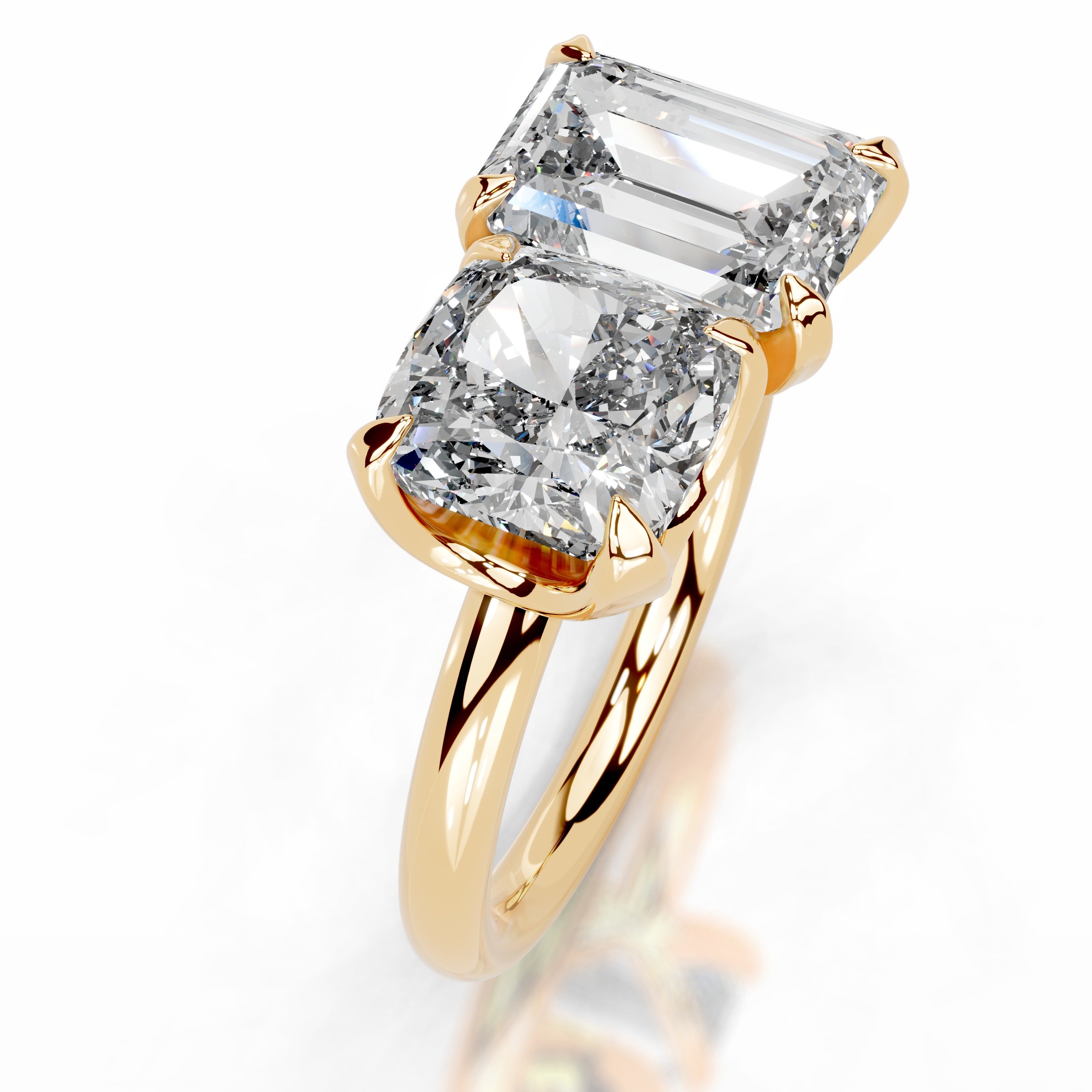 Dominique Diamond Engagement Ring - 18K Yellow Gold