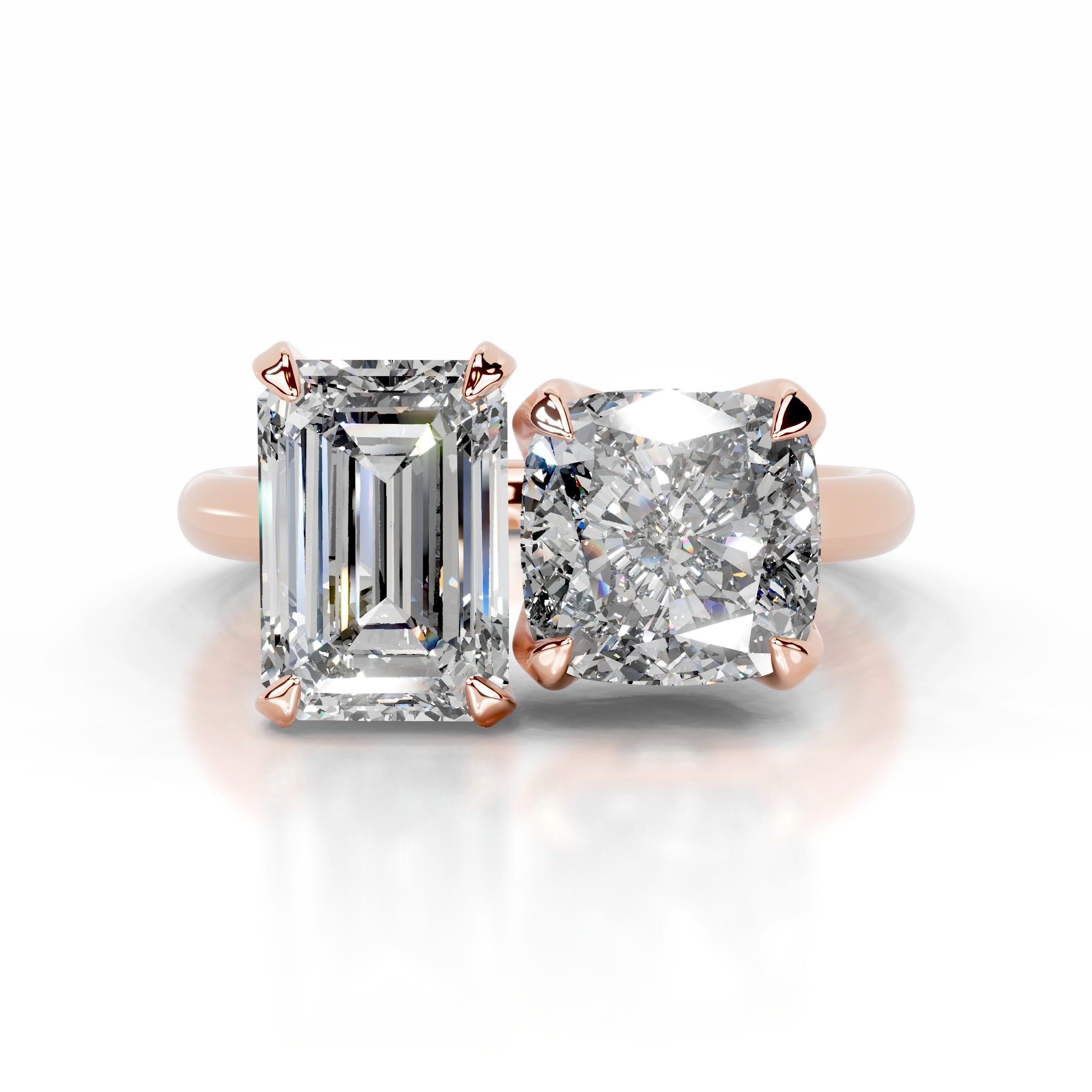 Dominique Diamond Engagement Ring - 14K Rose Gold