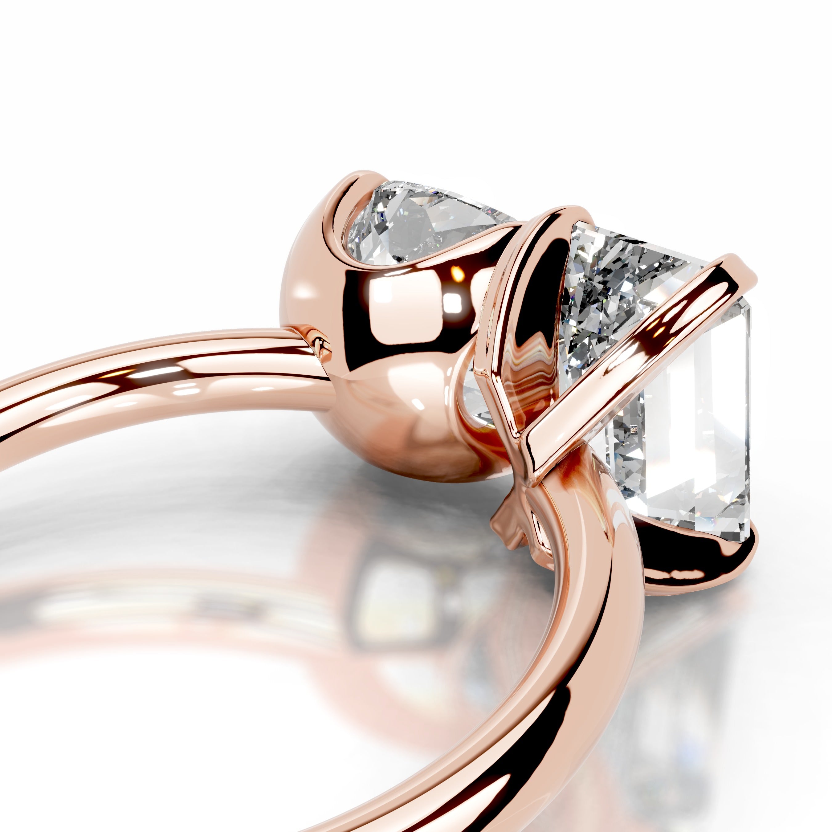 Dominique Diamond Engagement Ring - 14K Rose Gold