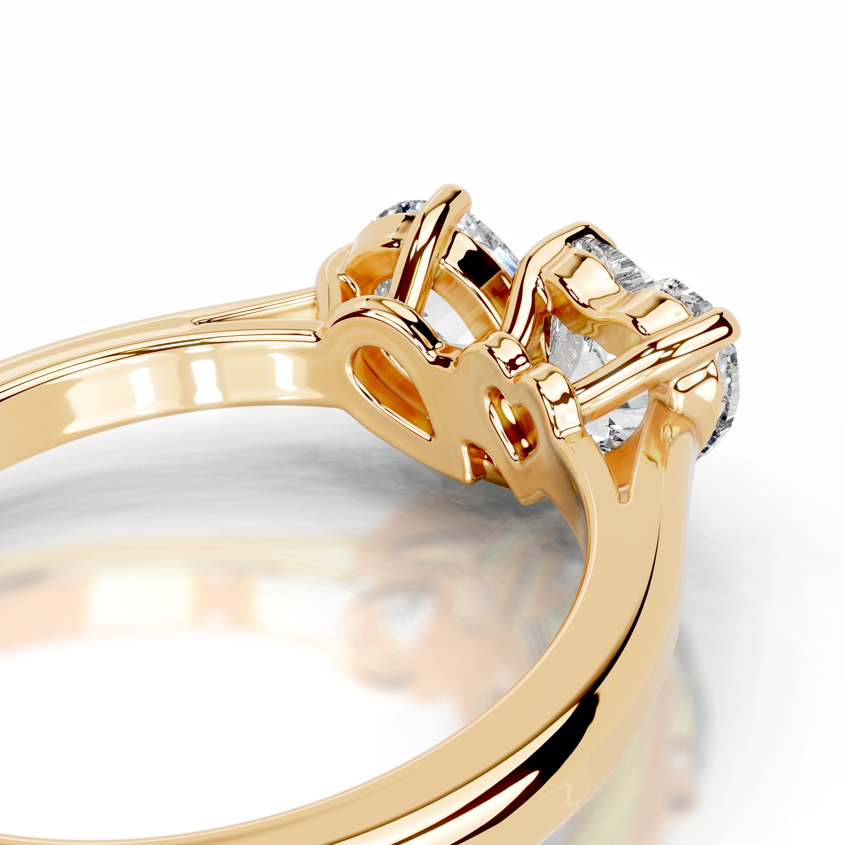 Shay Diamond Engagement Ring - 18K Yellow Gold