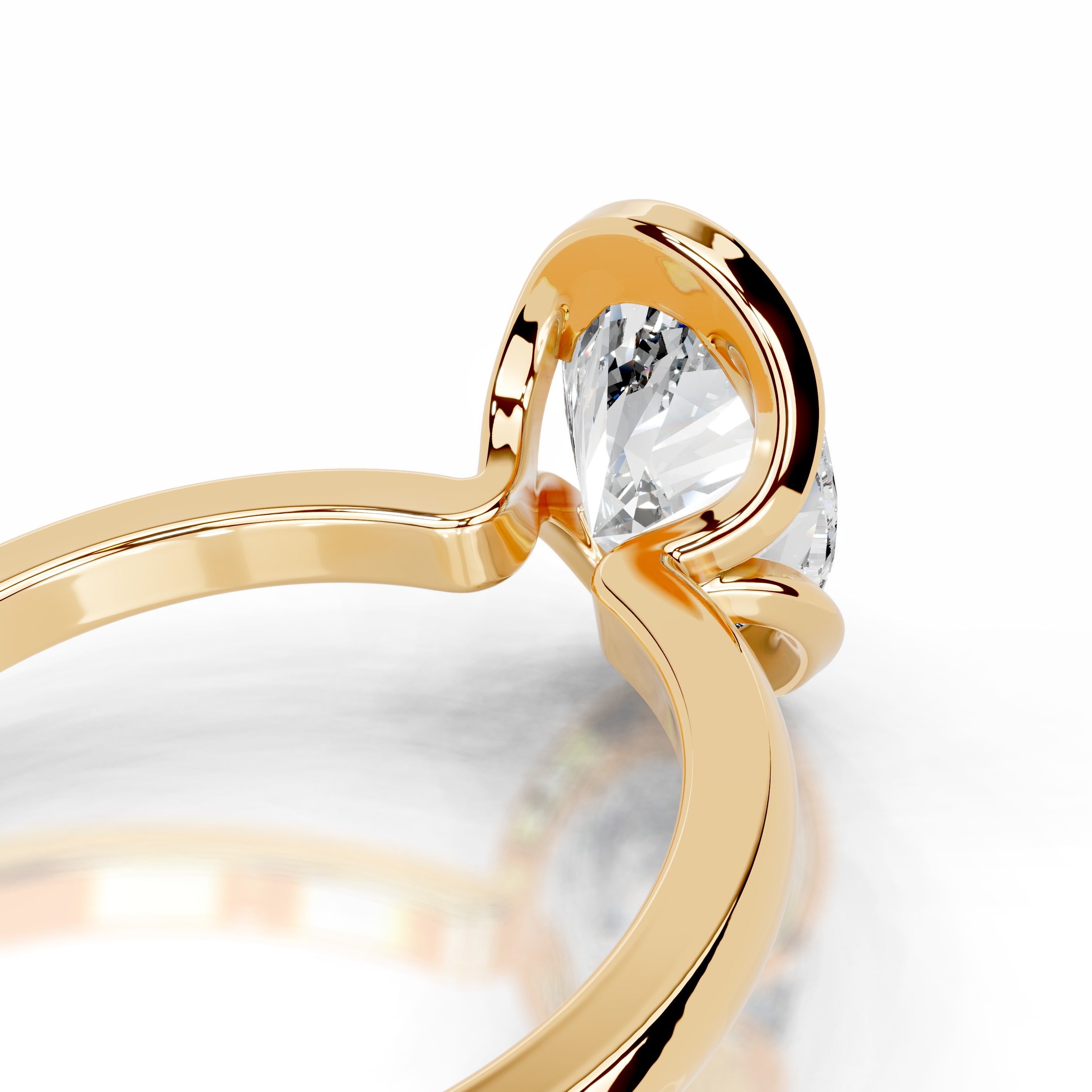 Thor Diamond Engagement Ring - 18K Yellow Gold