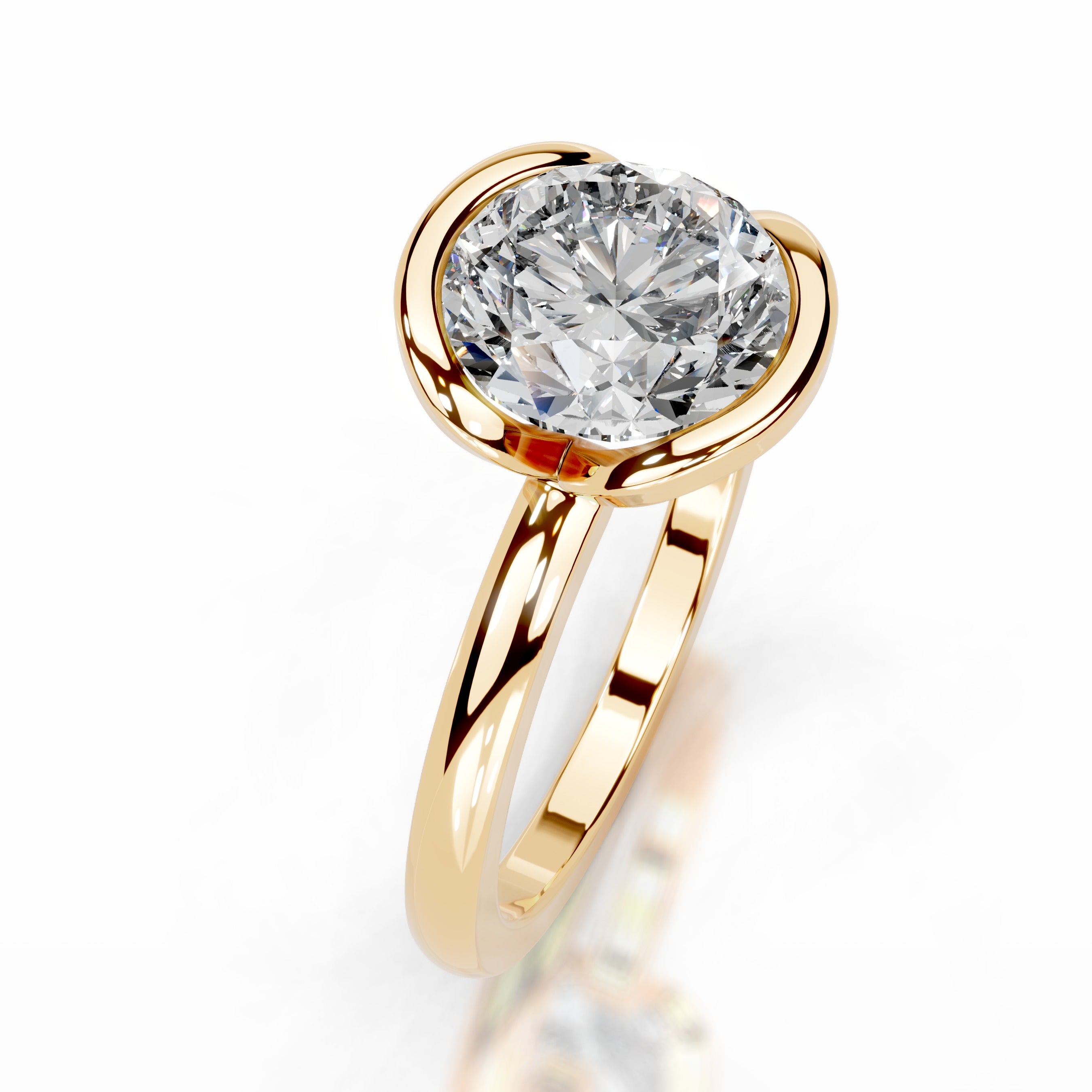 Thor Diamond Engagement Ring - 18K Yellow Gold