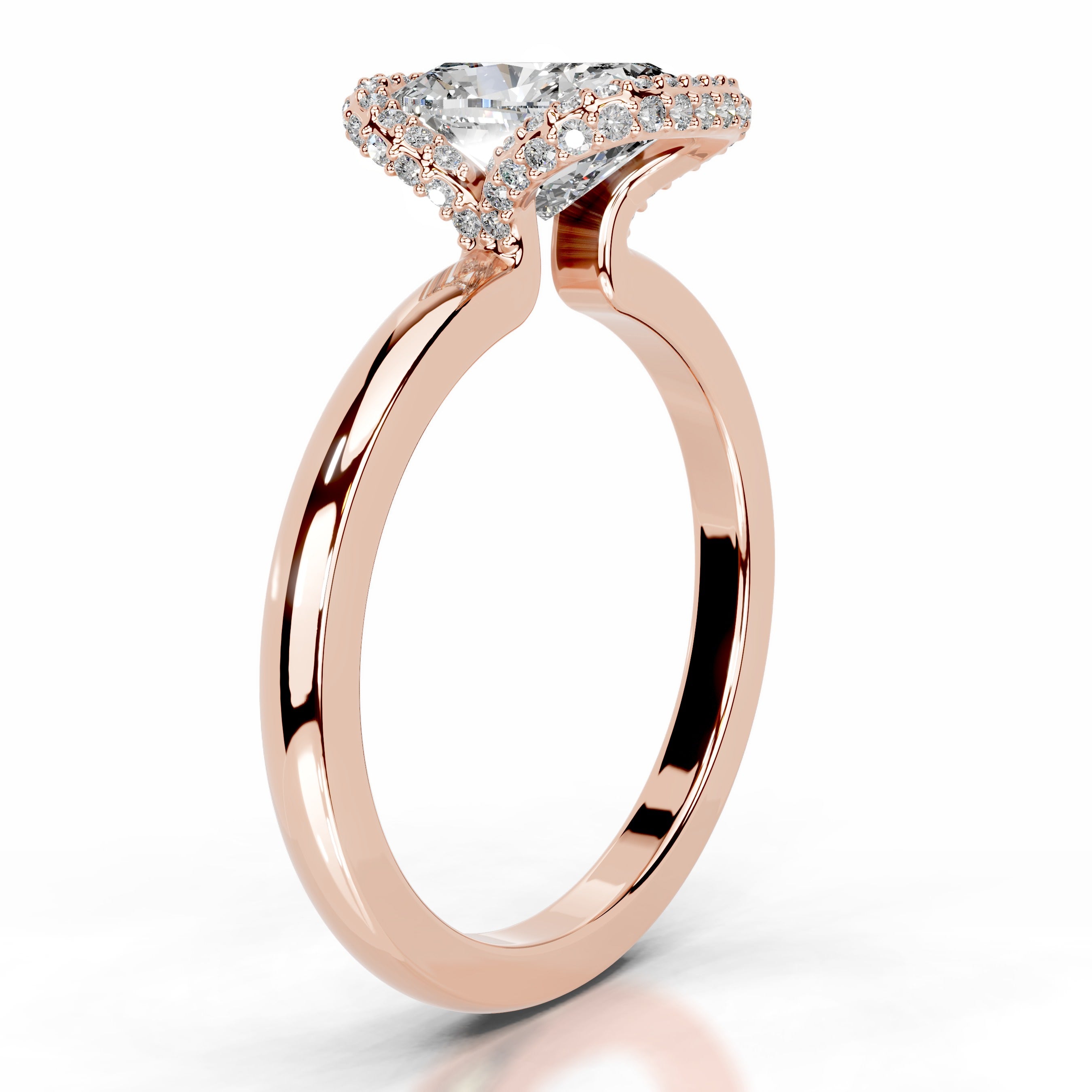 Bowie Diamond Engagement Ring - 14K Rose Gold