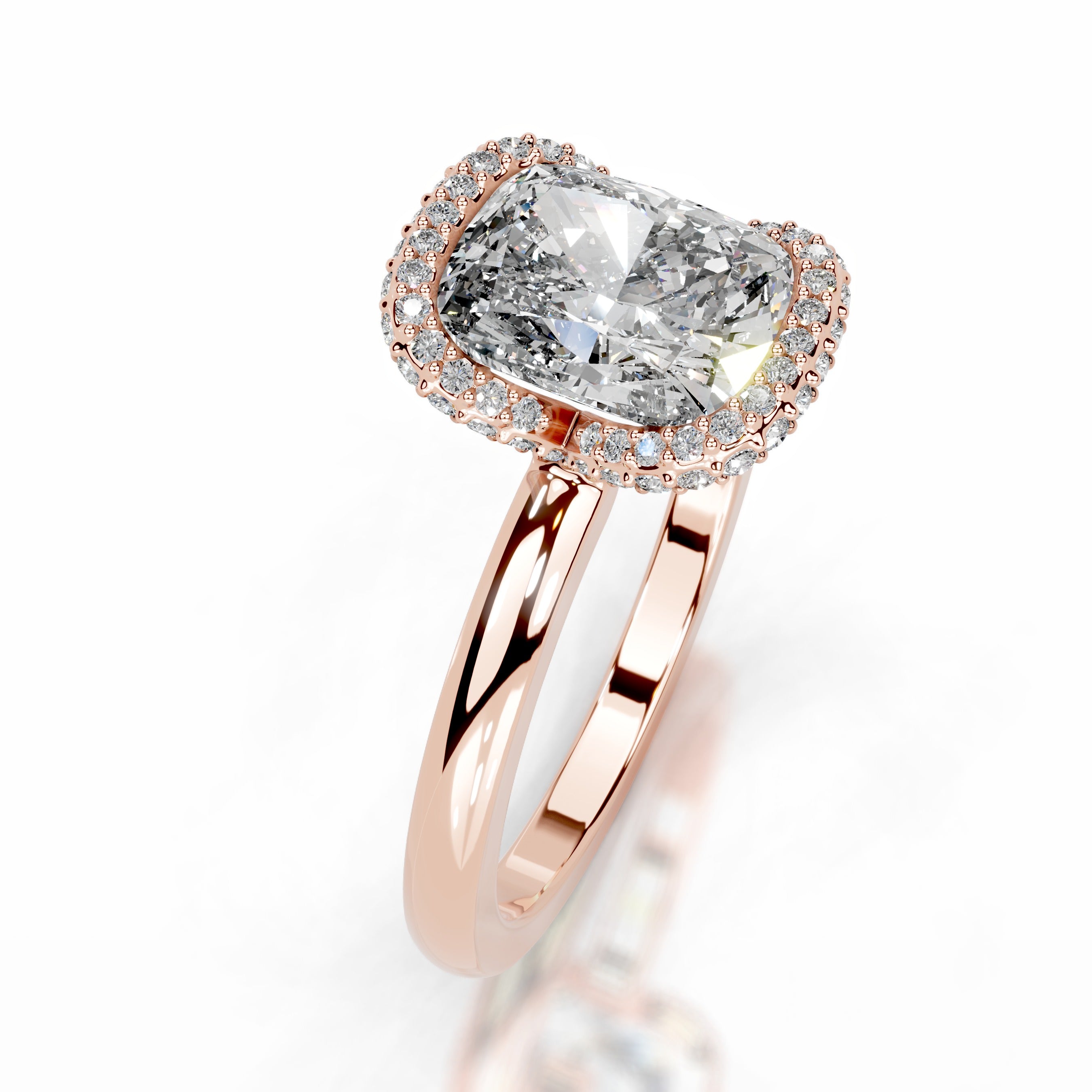 Bowie Diamond Engagement Ring - 14K Rose Gold