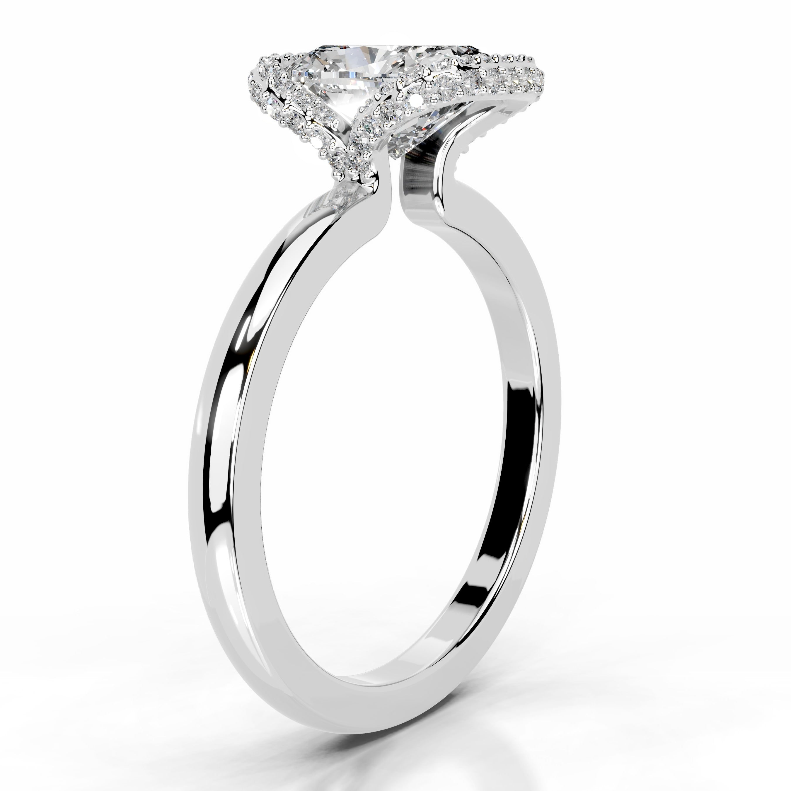 Bowie Diamond Engagement Ring - 14K White Gold