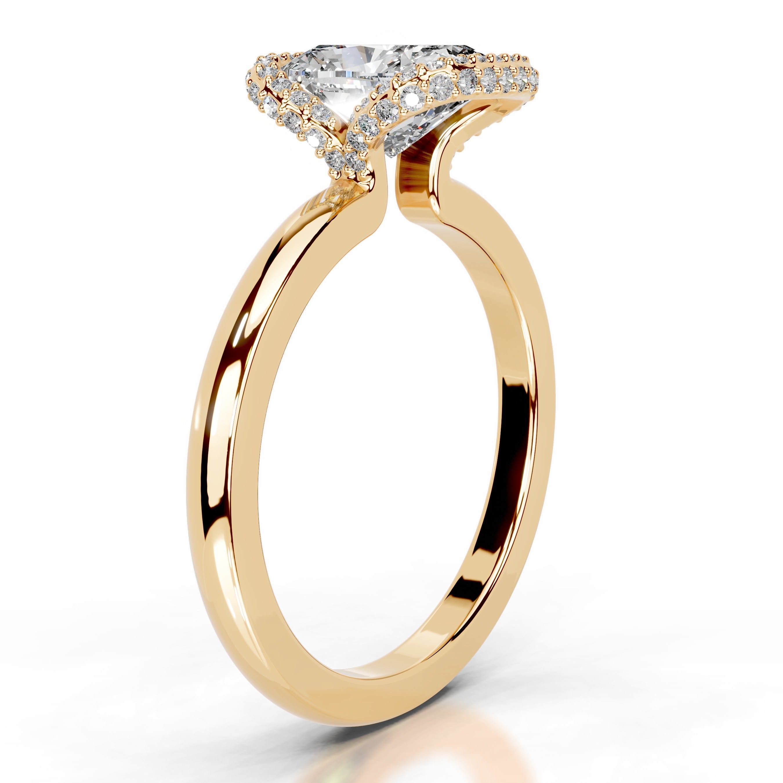 Bowie Diamond Engagement Ring - 18K Yellow Gold