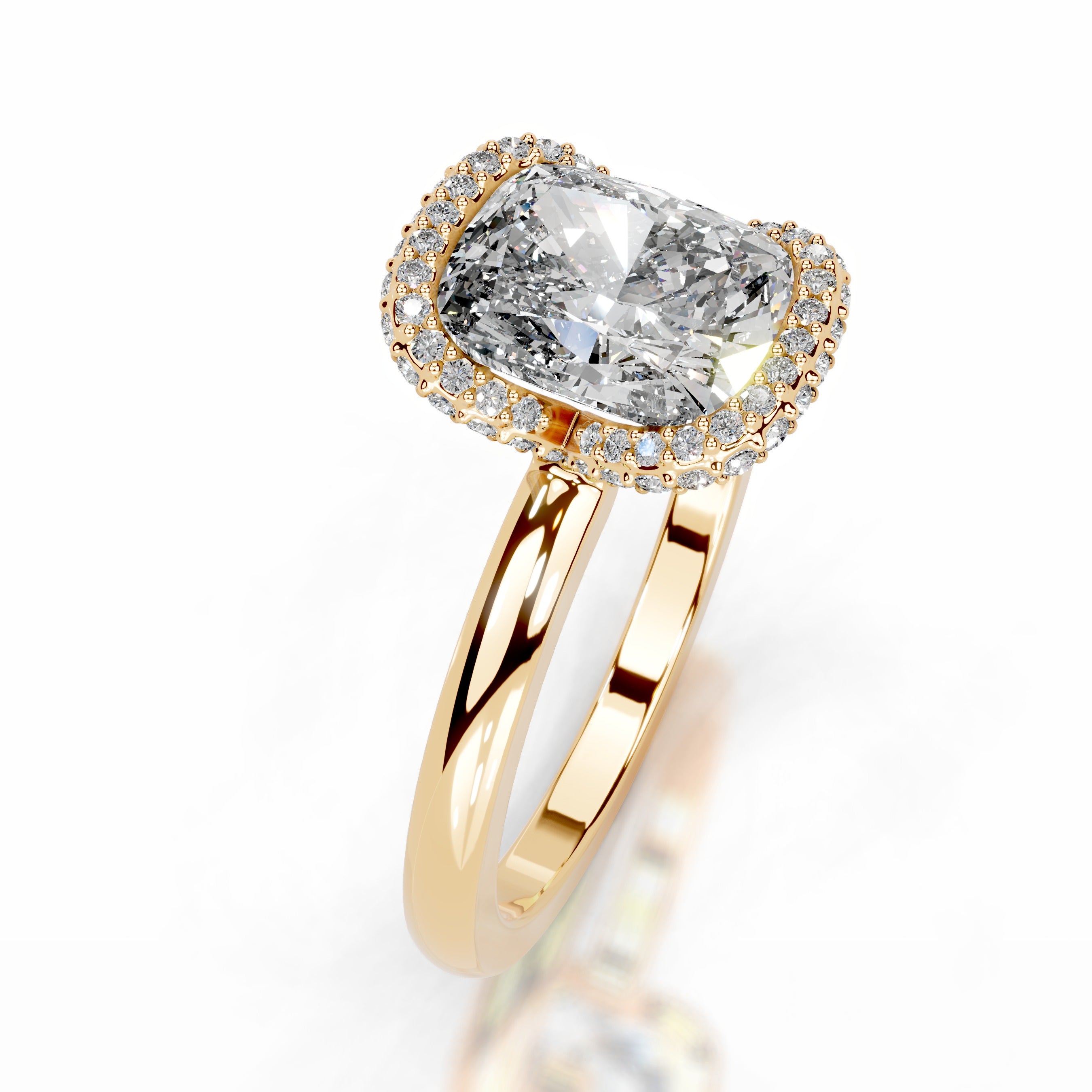 Bowie Diamond Engagement Ring - 18K Yellow Gold