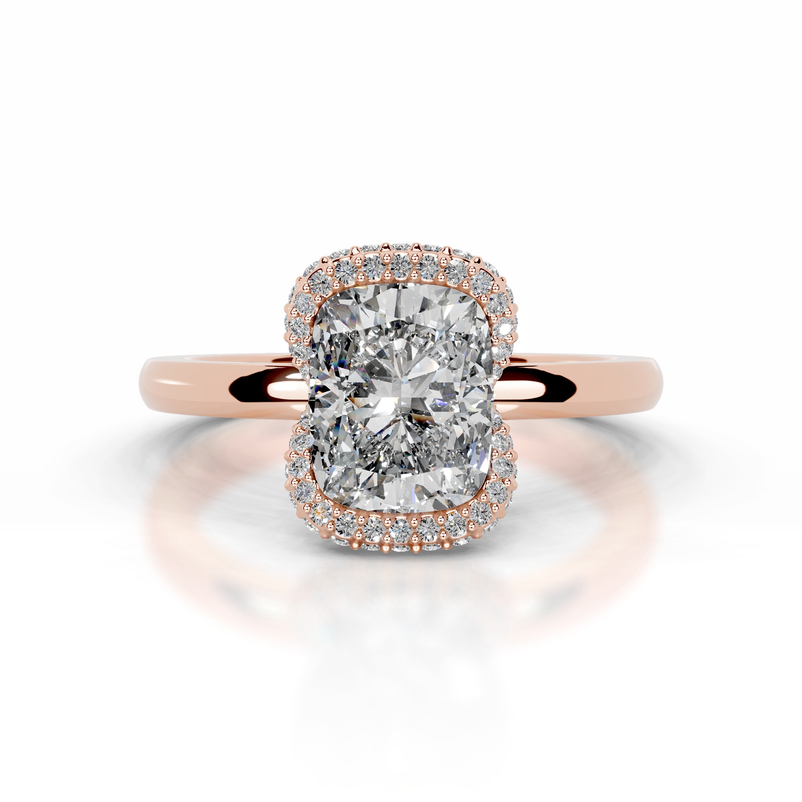 Bowie Diamond Engagement Ring - 14K Rose Gold