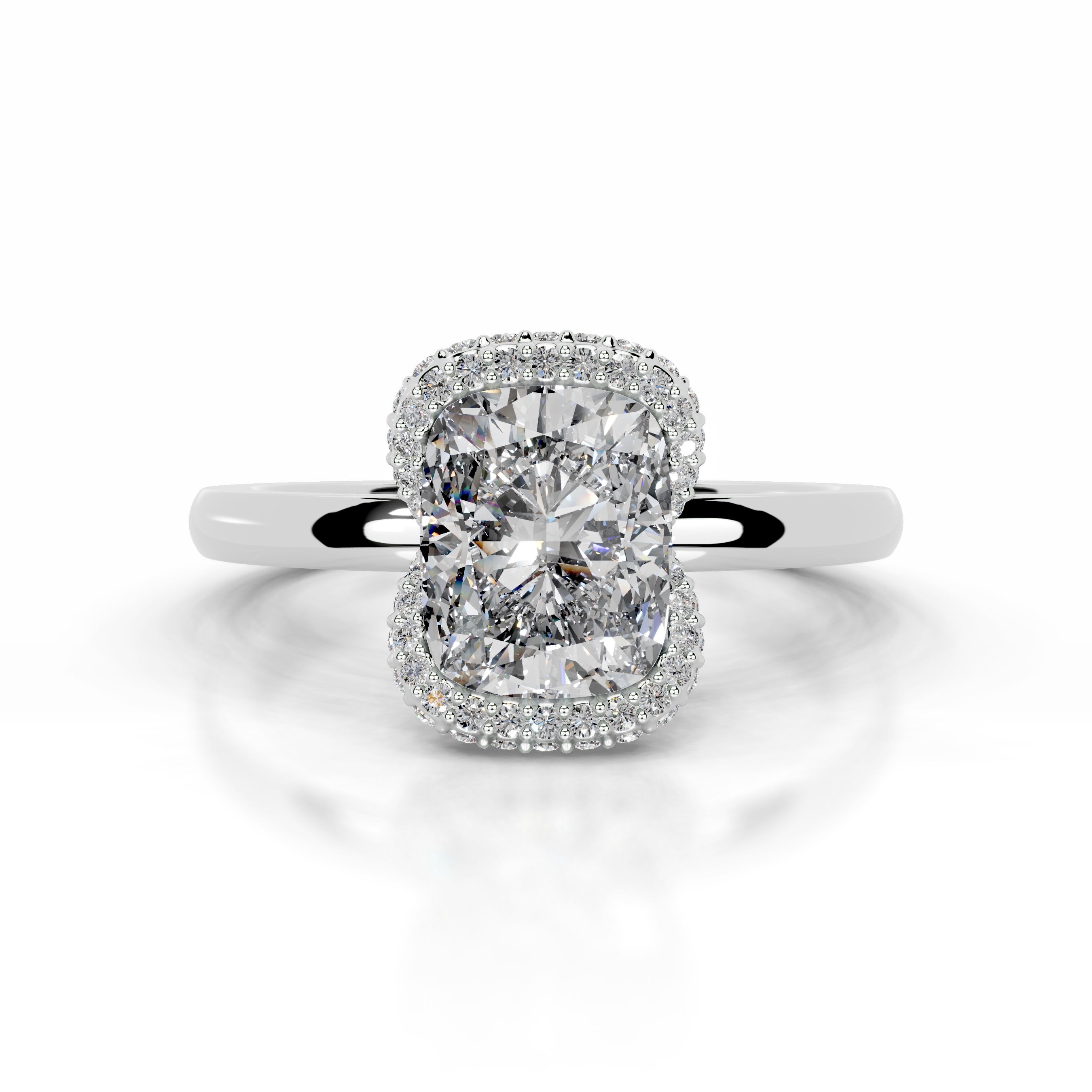 Bowie Diamond Engagement Ring - 14K White Gold