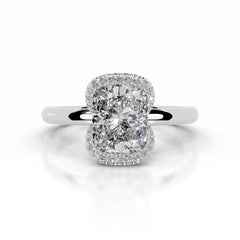 Bowie Diamond Engagement Ring - 18K White Gold