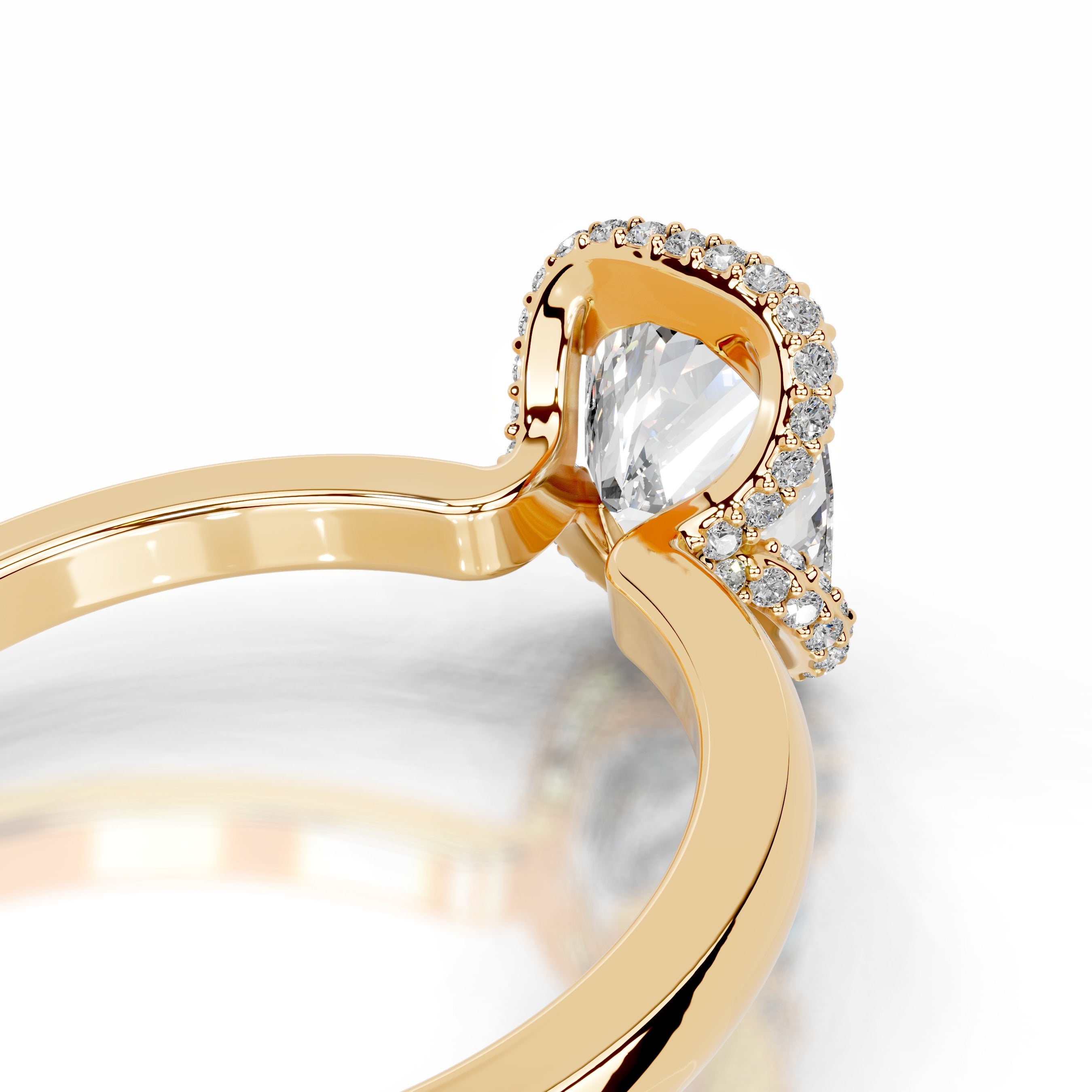 Bowie Diamond Engagement Ring - 18K Yellow Gold