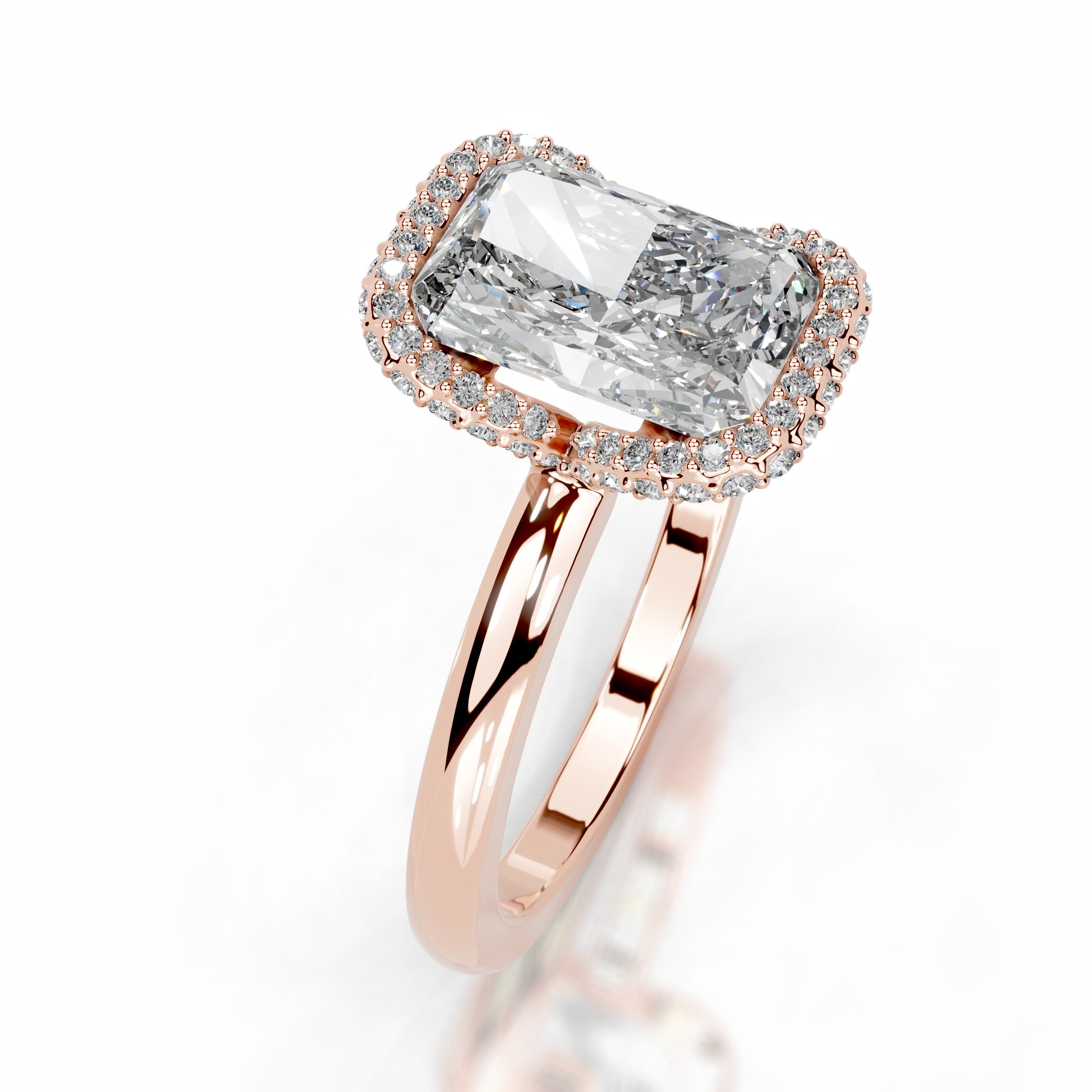 Bowie Diamond Engagement Ring - 14K Rose Gold