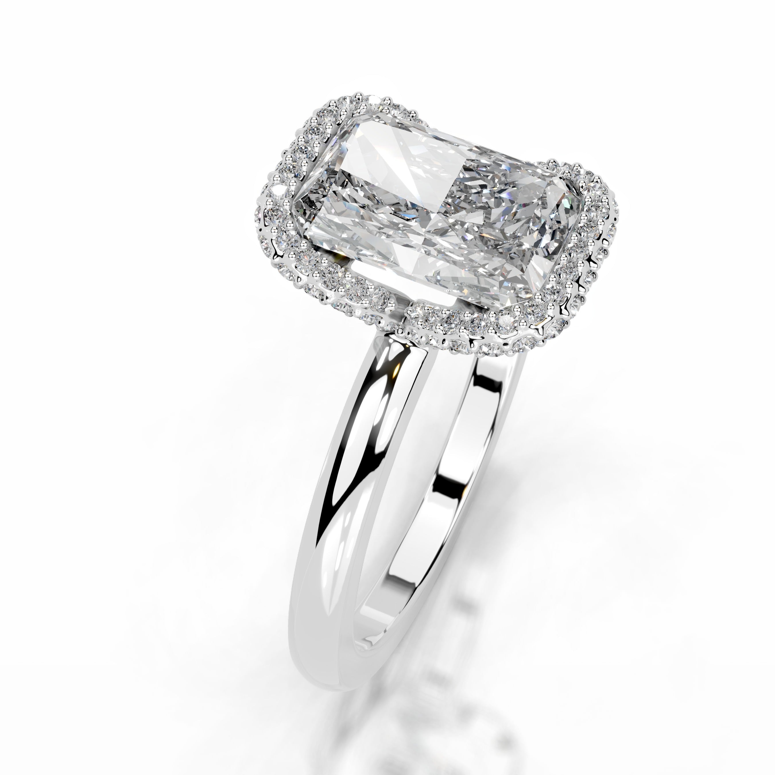 Bowie Diamond Engagement Ring - 14K White Gold