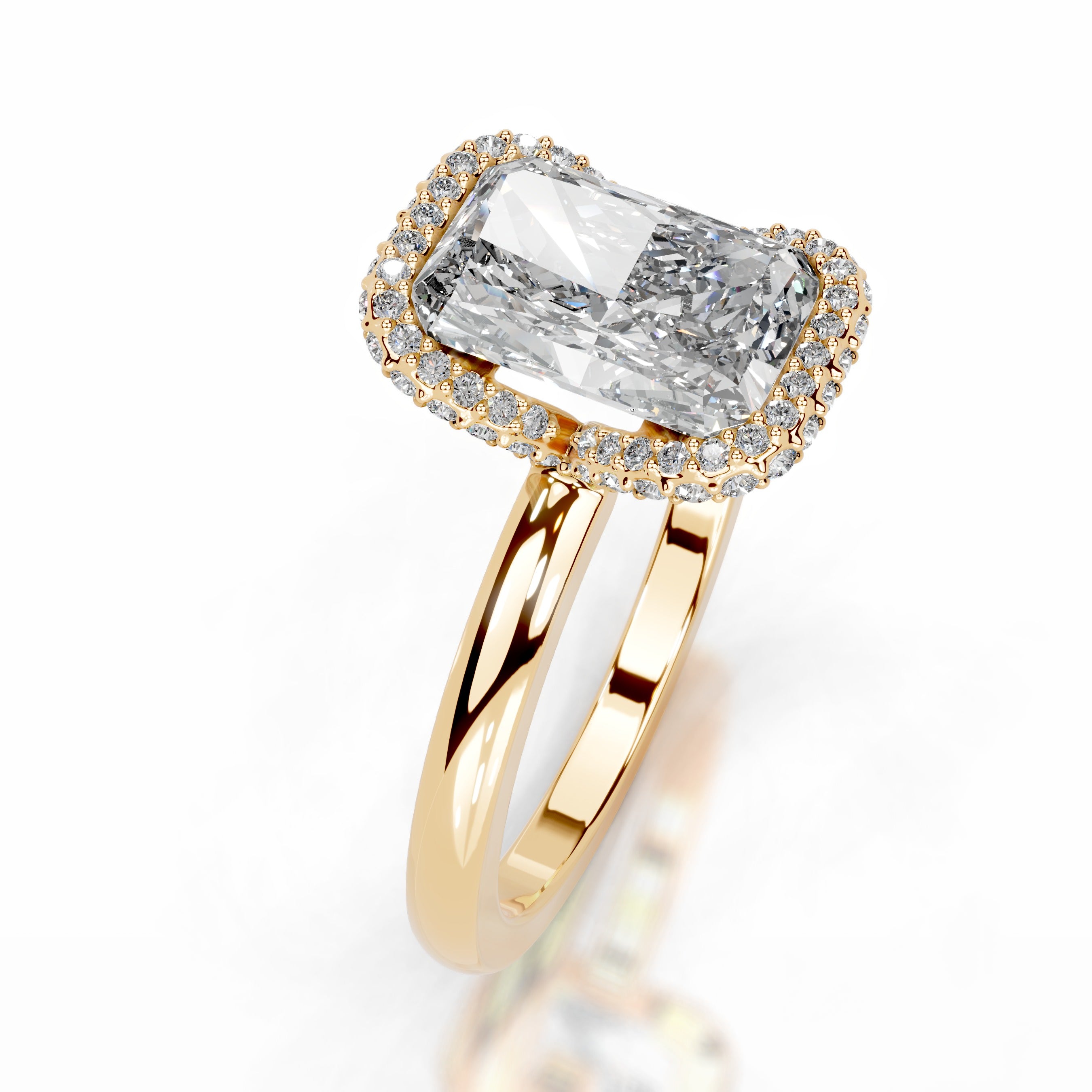 Bowie Diamond Engagement Ring - 18K Yellow Gold