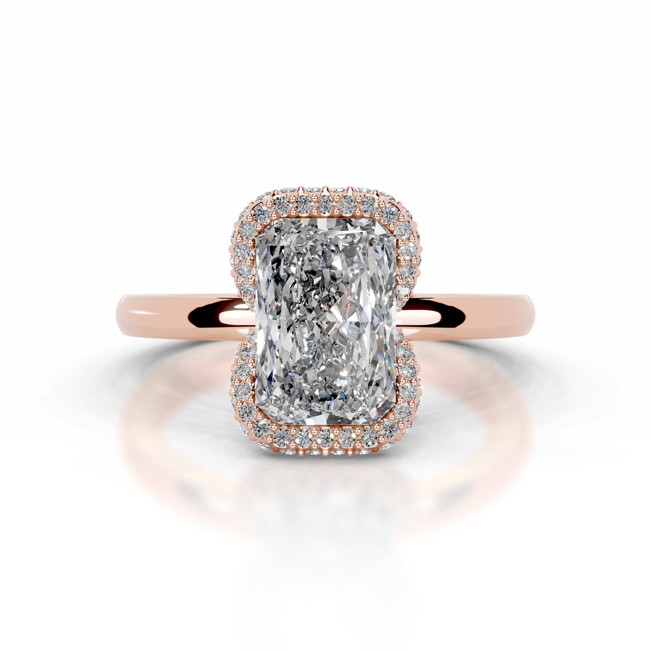 Bowie Diamond Engagement Ring - 14K Rose Gold