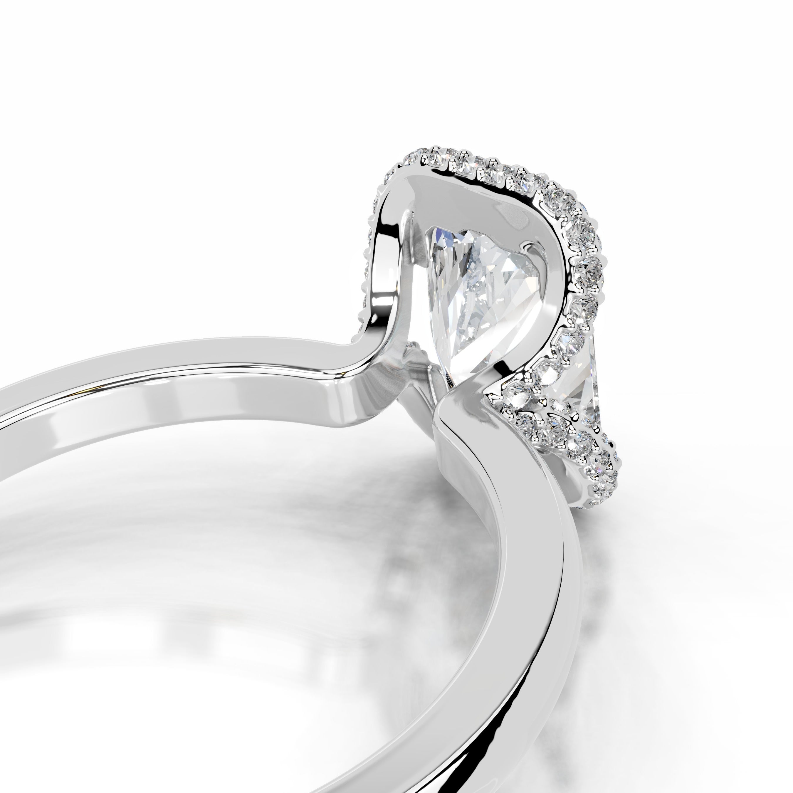 Bowie Diamond Engagement Ring - 14K White Gold