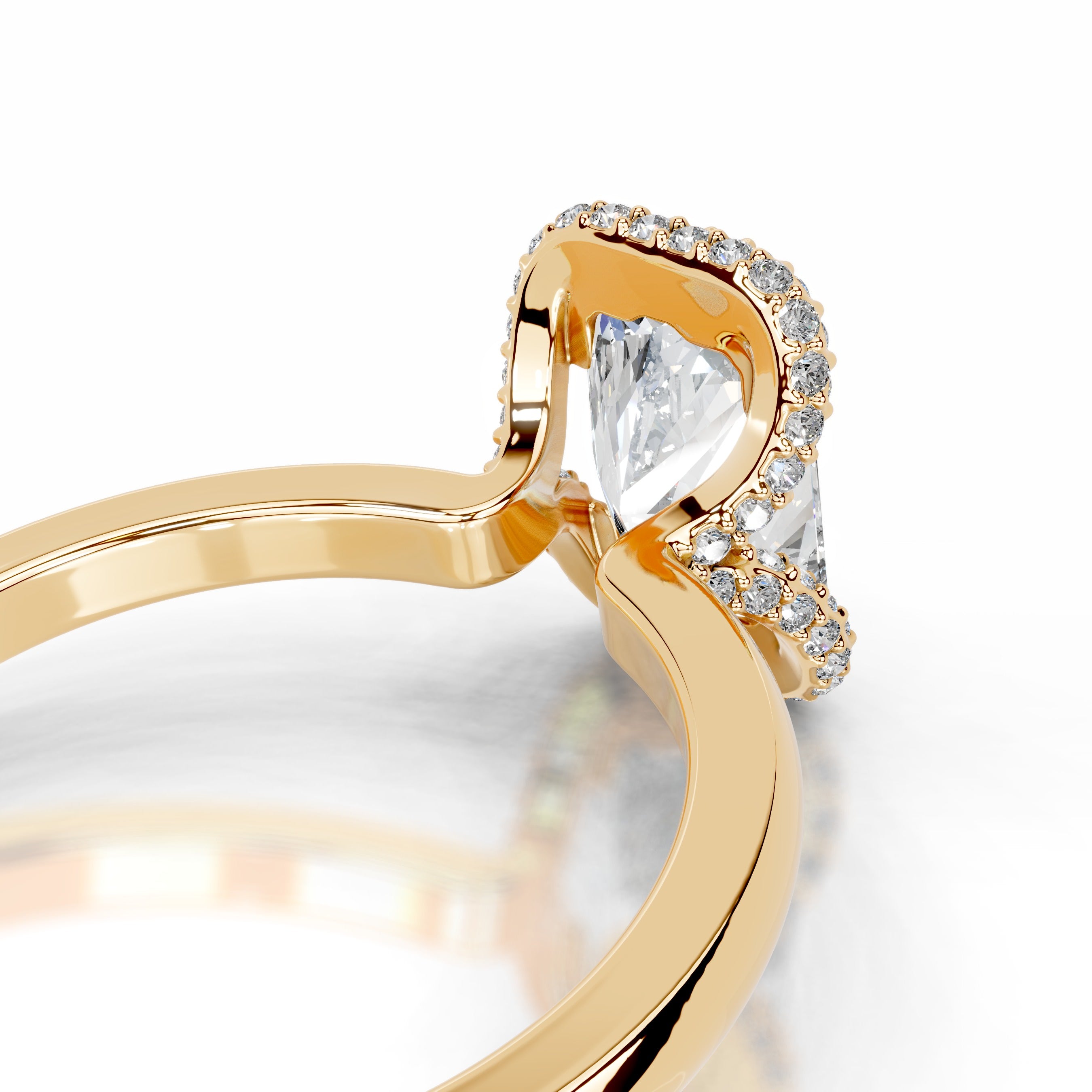 Bowie Diamond Engagement Ring - 18K Yellow Gold