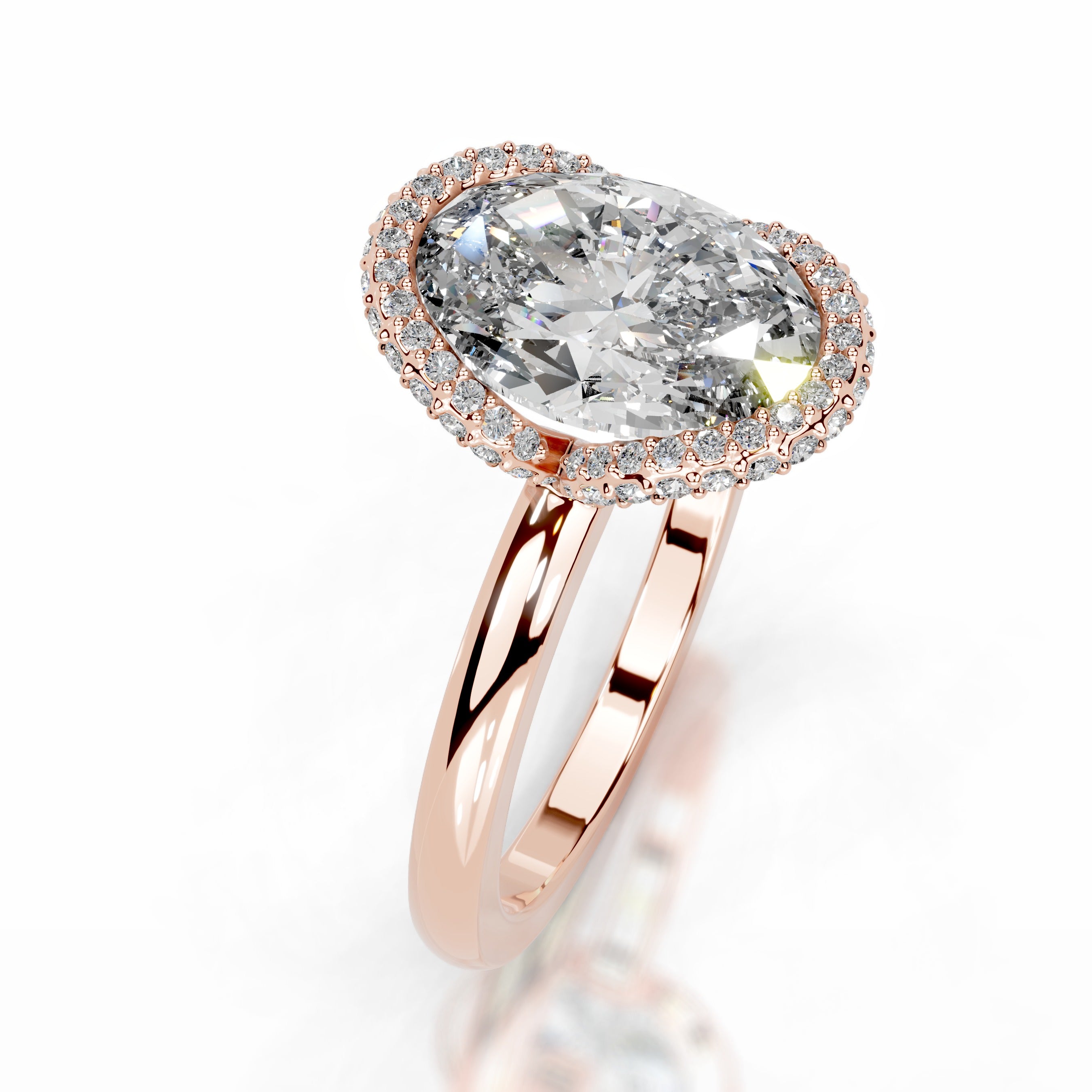 Bowie Diamond Engagement Ring - 14K Rose Gold