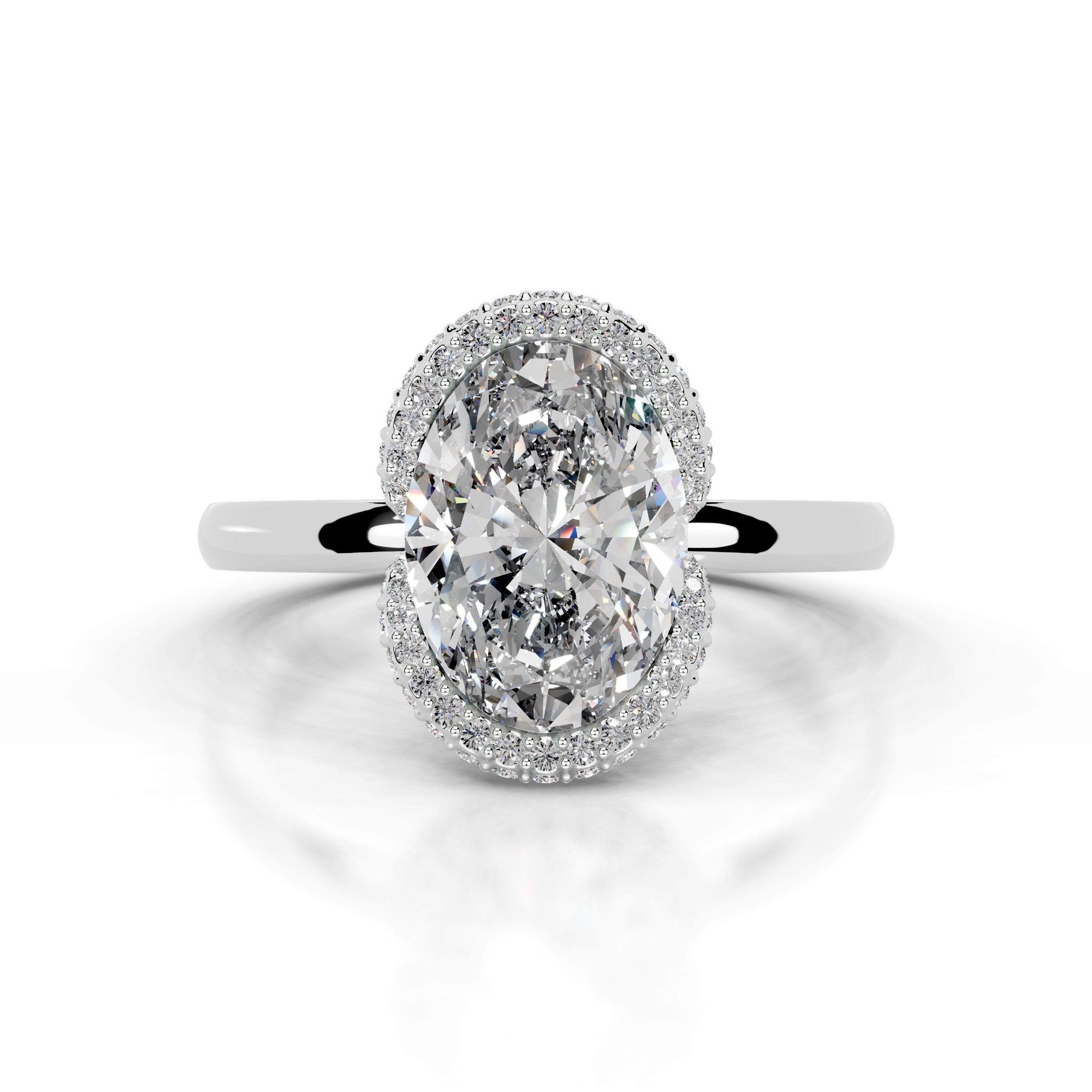 Bowie Diamond Engagement Ring - 14K White Gold