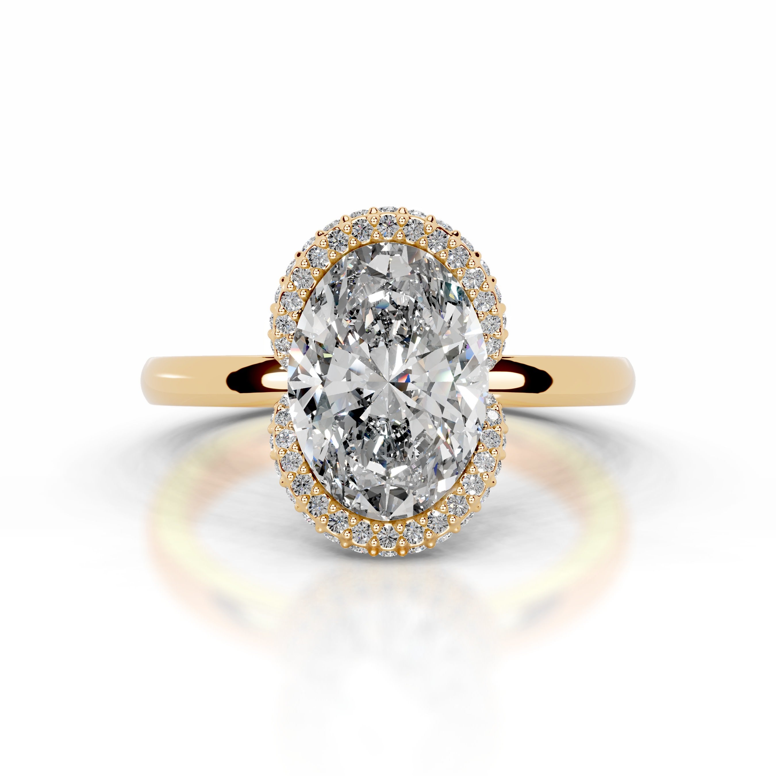 Bowie Diamond Engagement Ring - 18K Yellow Gold