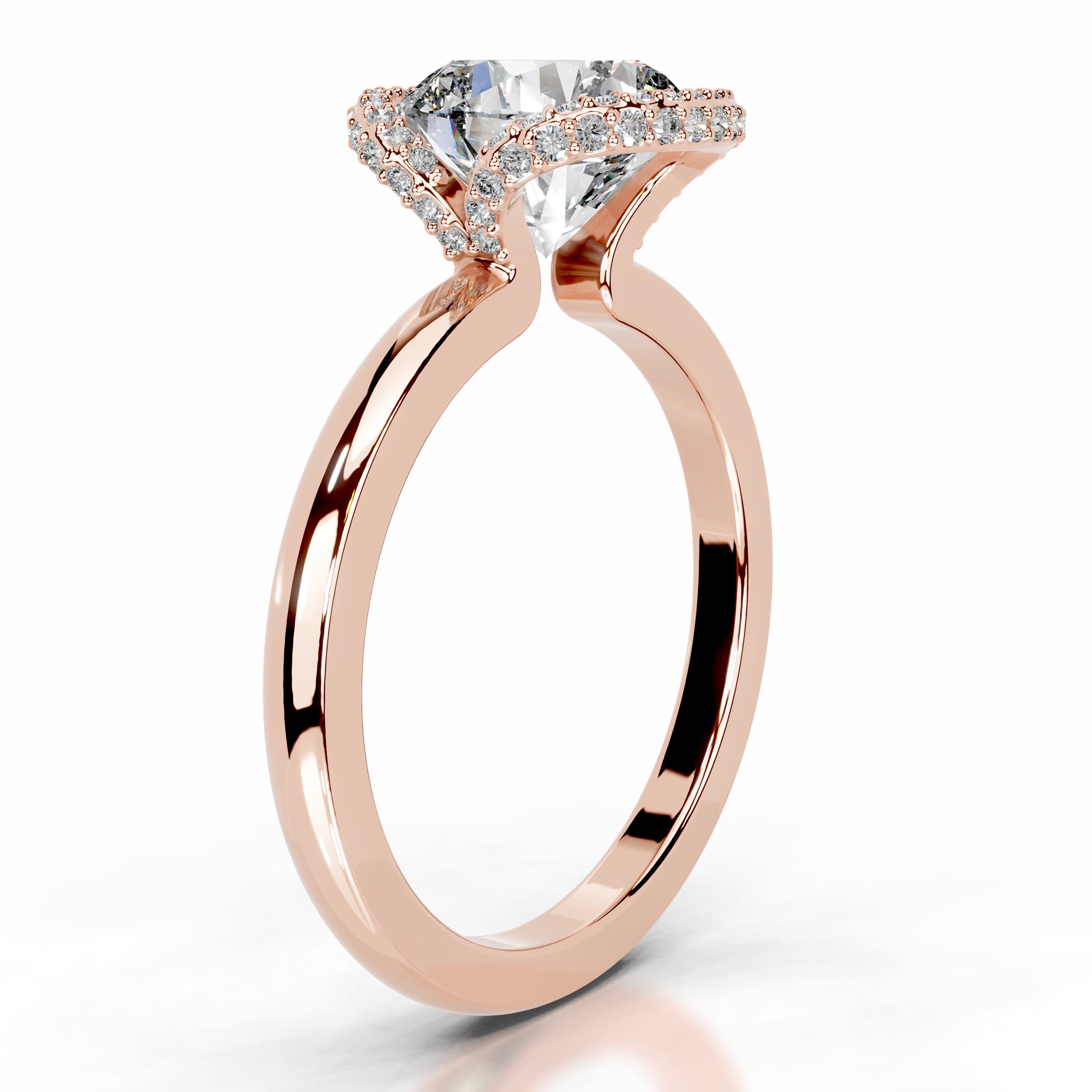 Bowie Diamond Engagement Ring - 14K Rose Gold