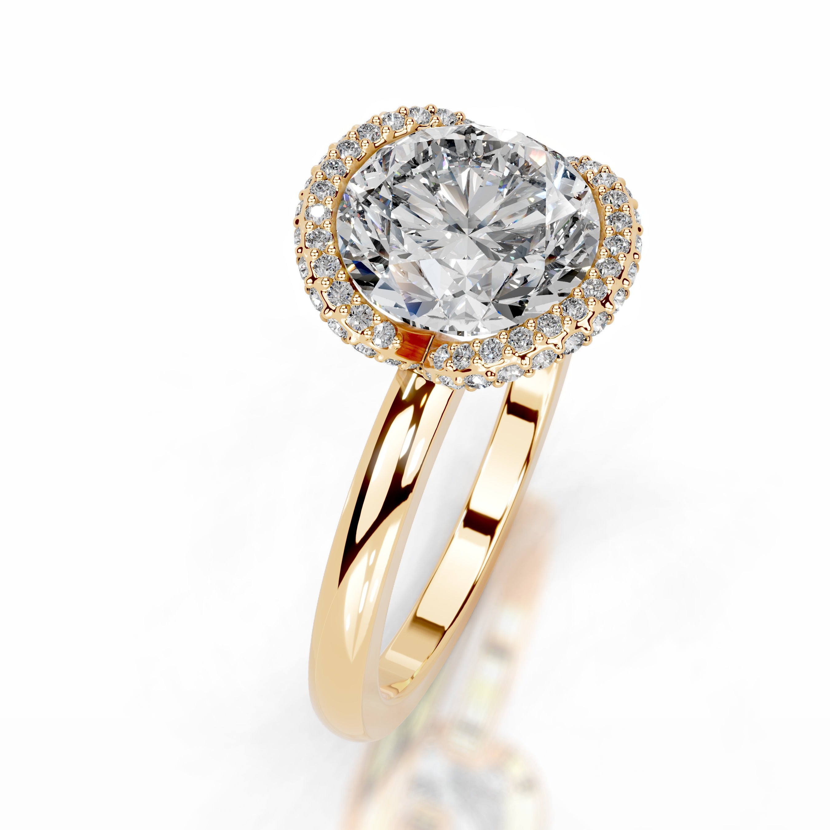 Bowie Diamond Engagement Ring - 18K Yellow Gold