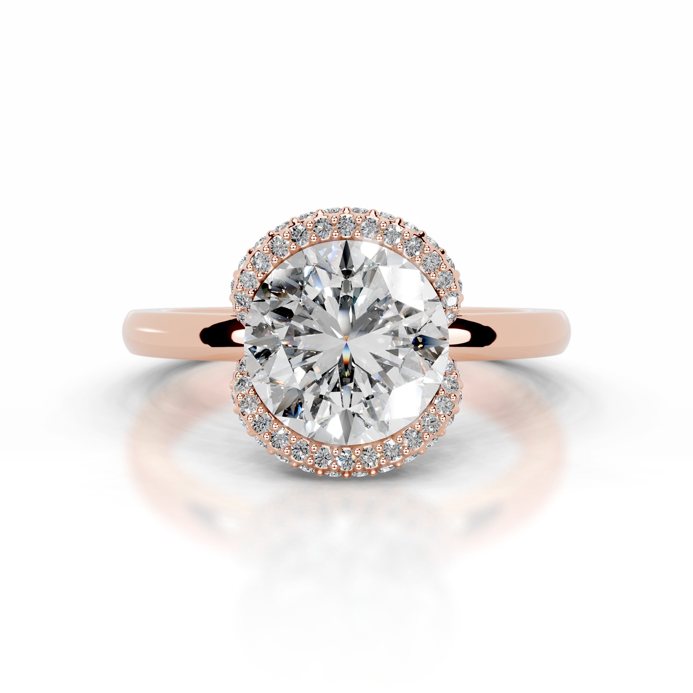 Bowie Diamond Engagement Ring - 14K Rose Gold