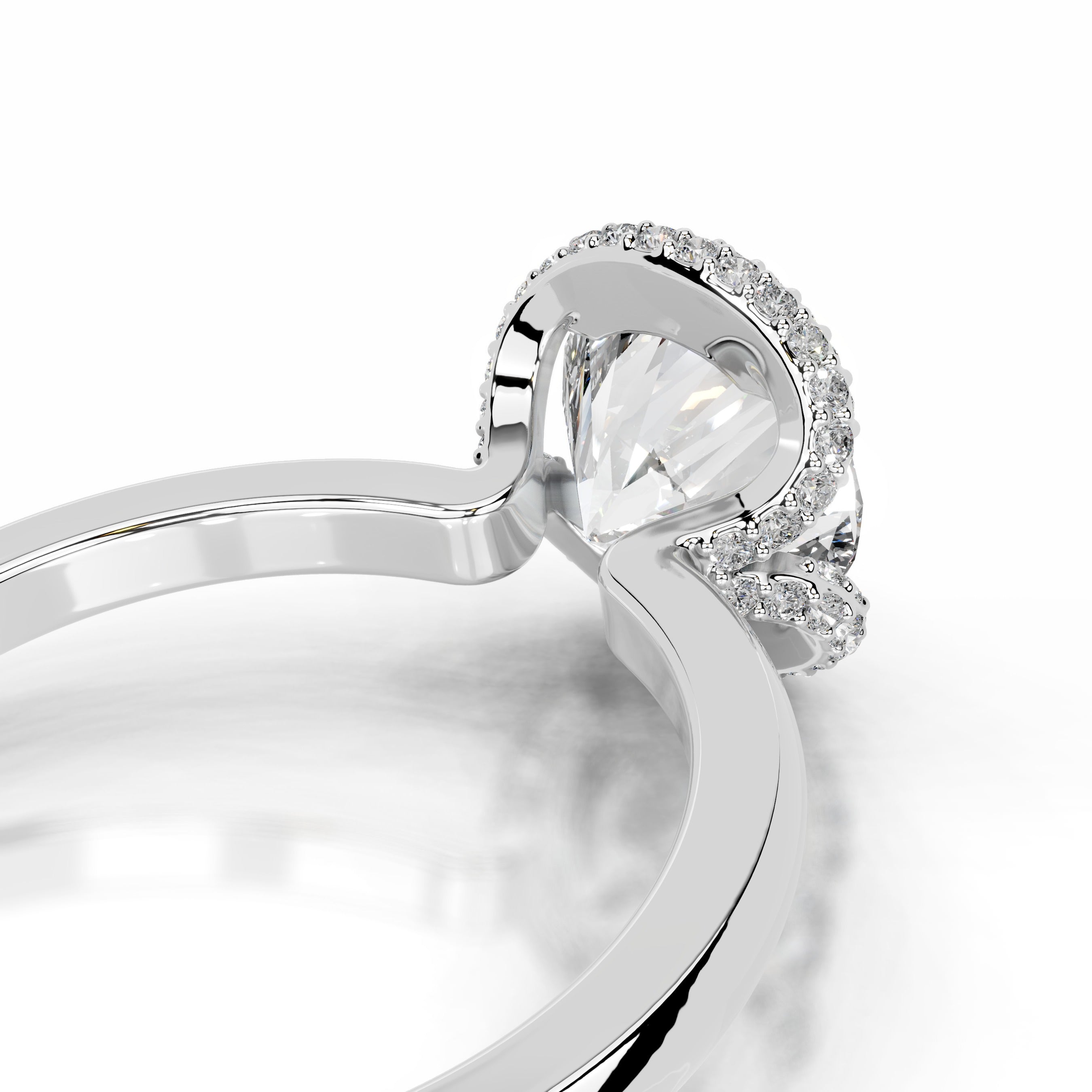 Bowie Diamond Engagement Ring - 14K White Gold