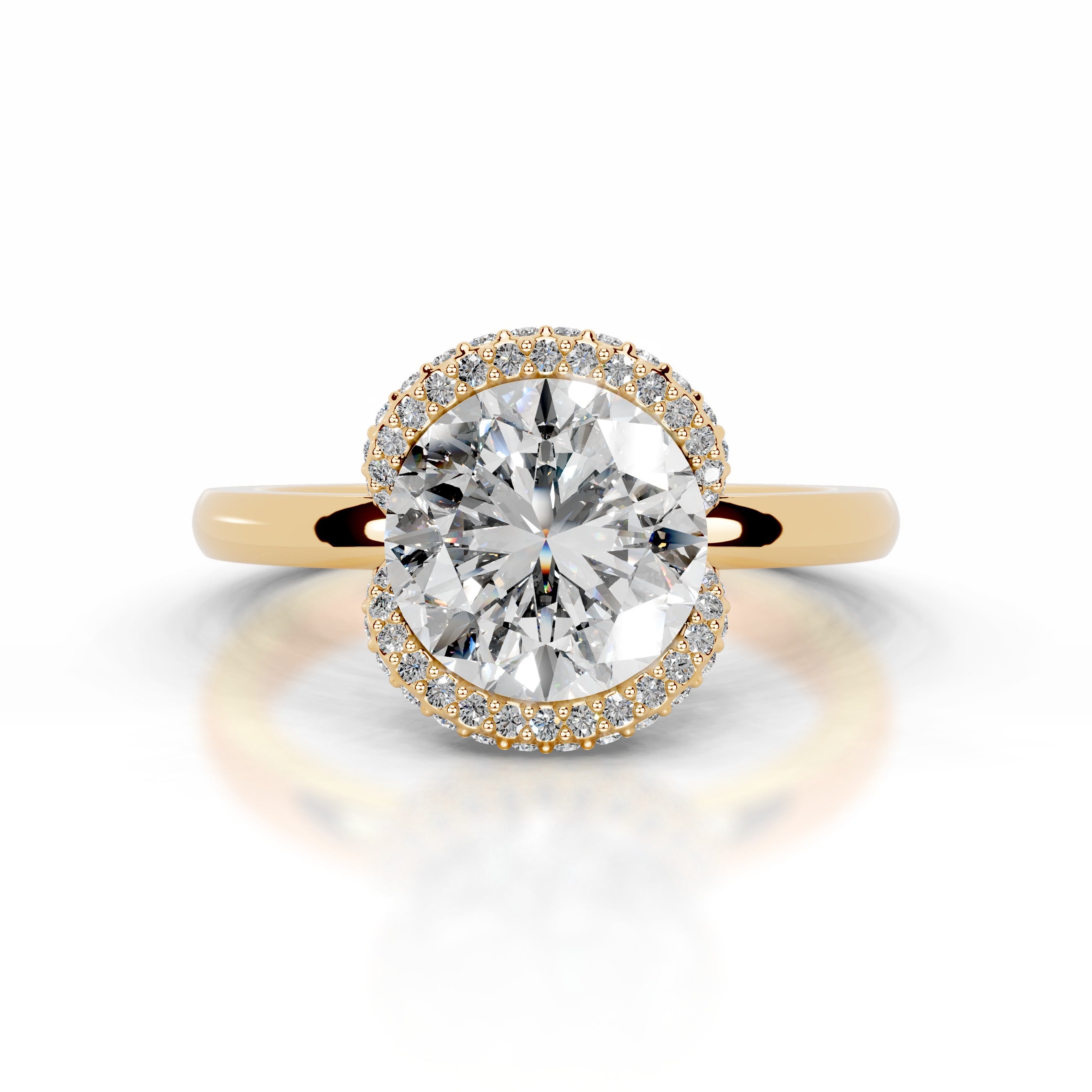 Bowie Diamond Engagement Ring - 18K Yellow Gold