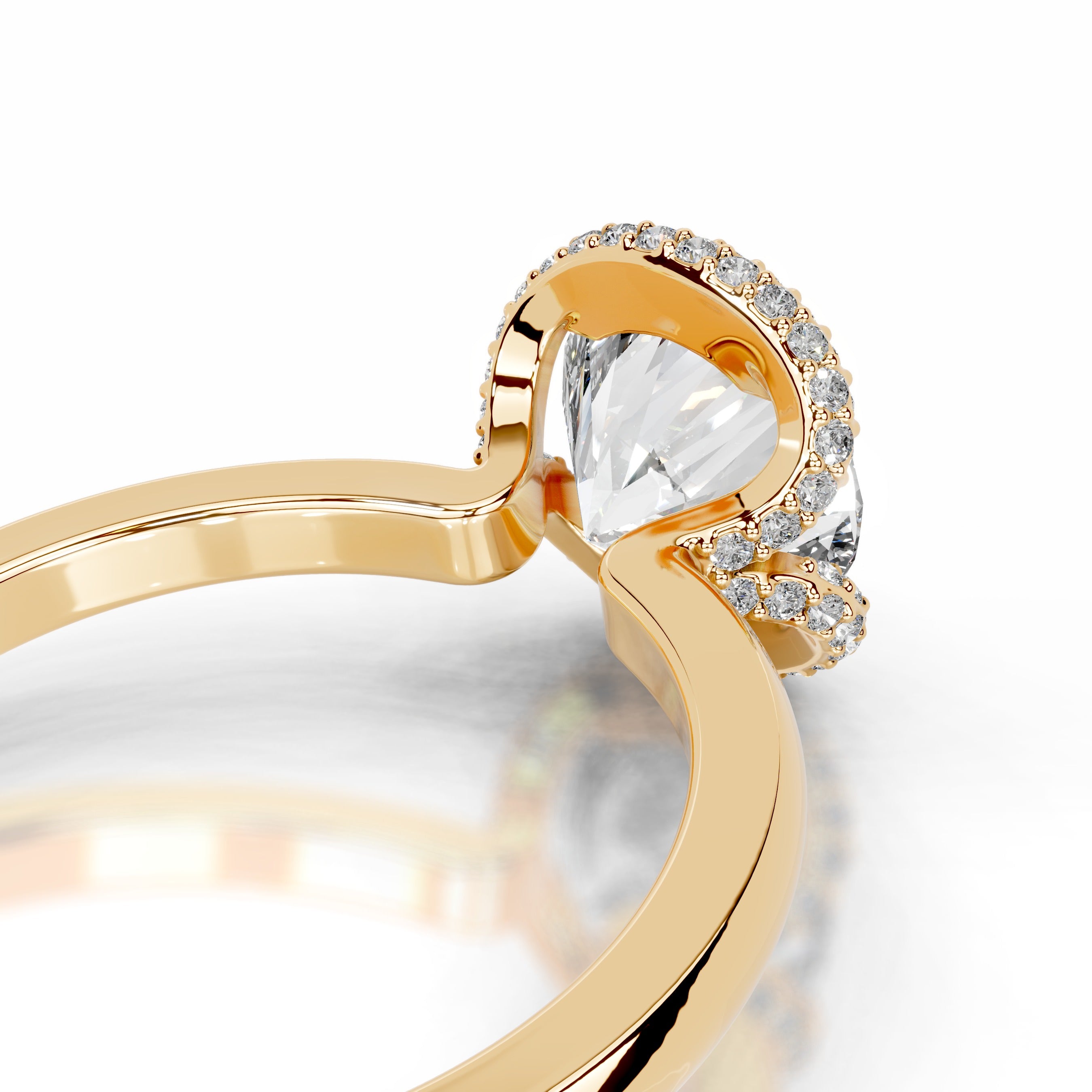 Bowie Diamond Engagement Ring - 18K Yellow Gold