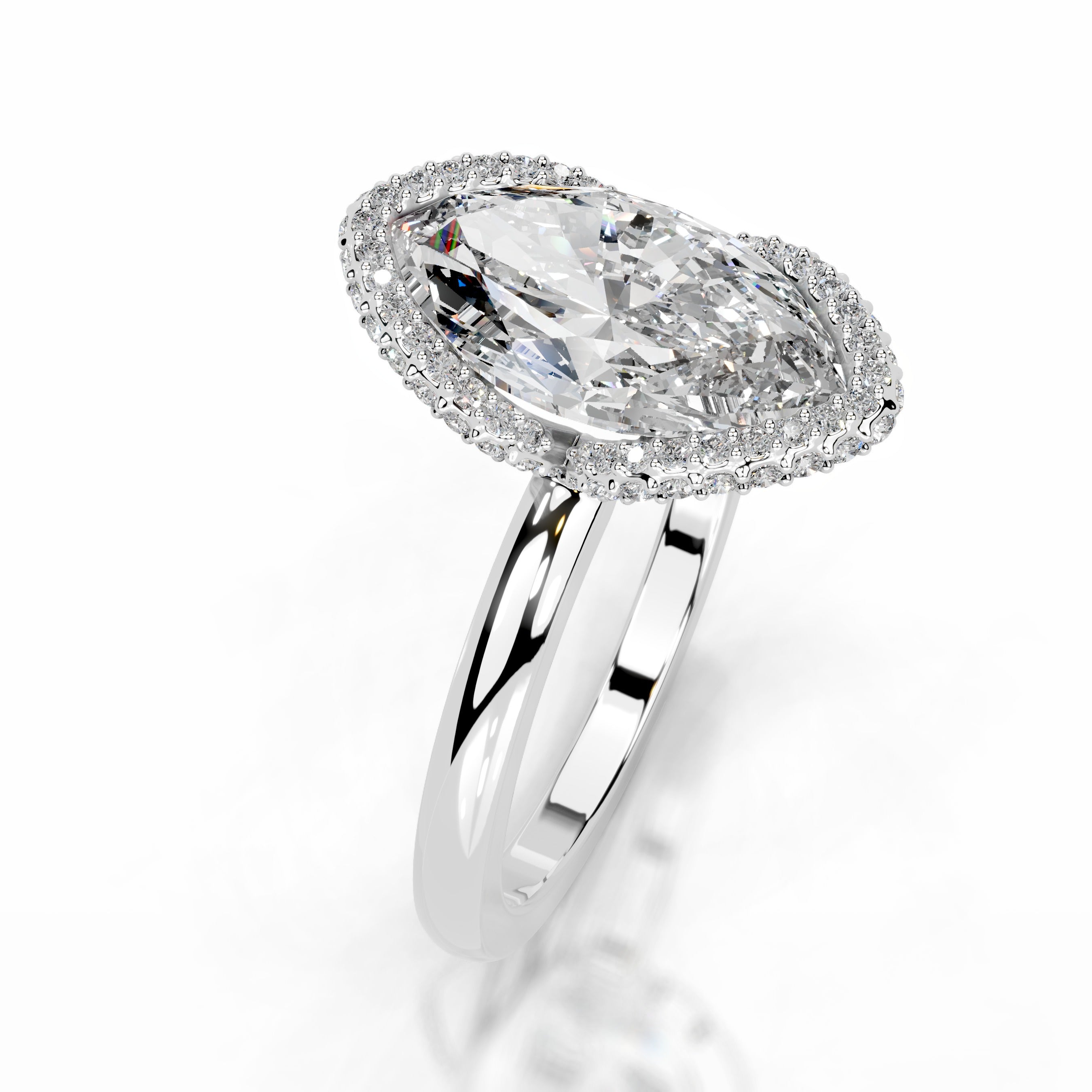 Bowie Diamond Engagement Ring - 14K White Gold