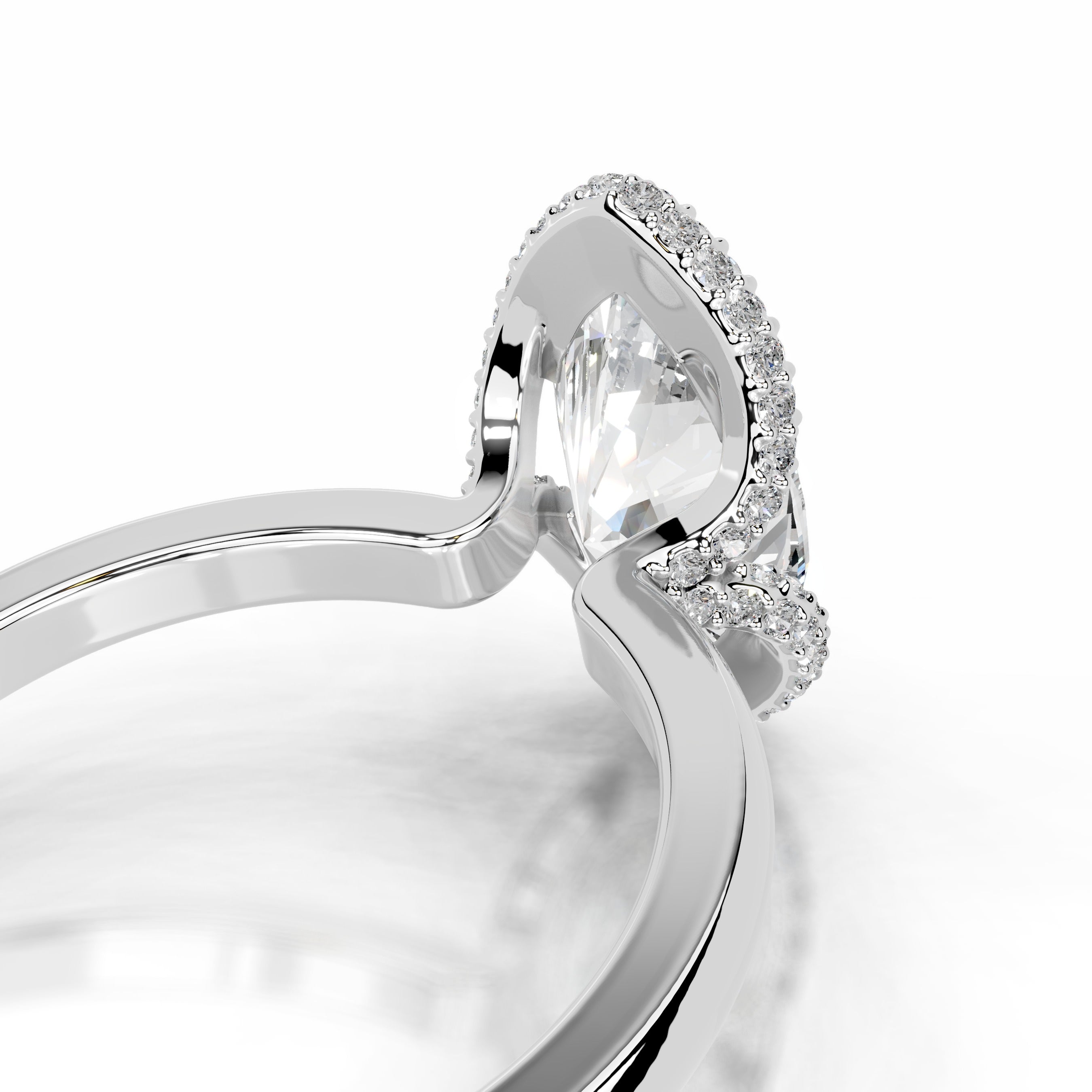 Bowie Diamond Engagement Ring - 14K White Gold