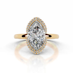 Bowie Diamond Engagement Ring - 18K Yellow Gold