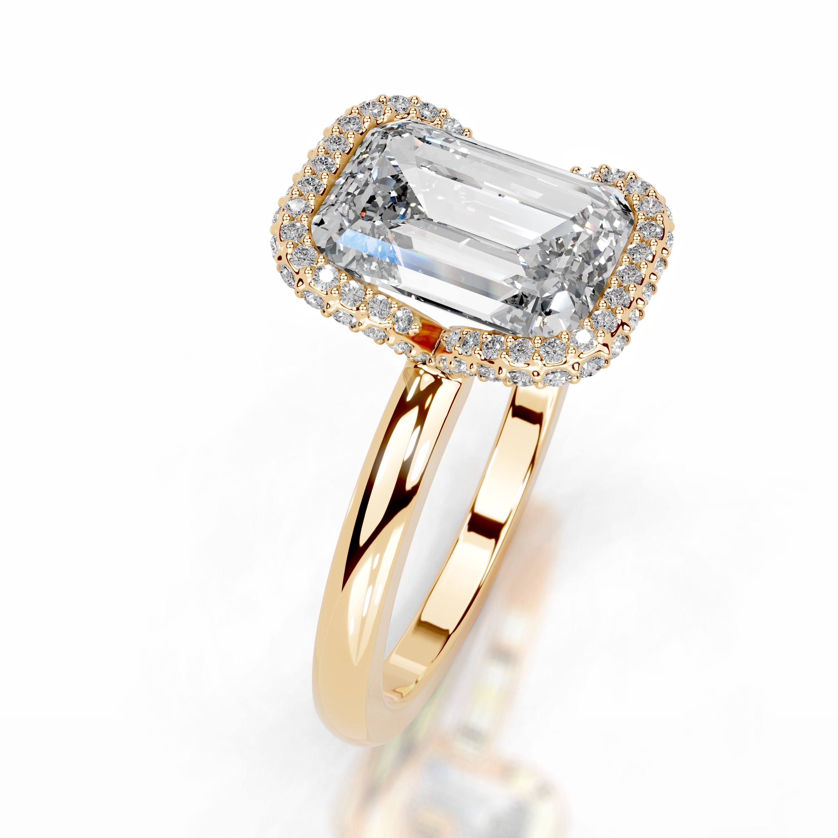 Bowie Diamond Engagement Ring - 18K Yellow Gold