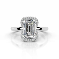 Bowie Diamond Engagement Ring - 18K White Gold