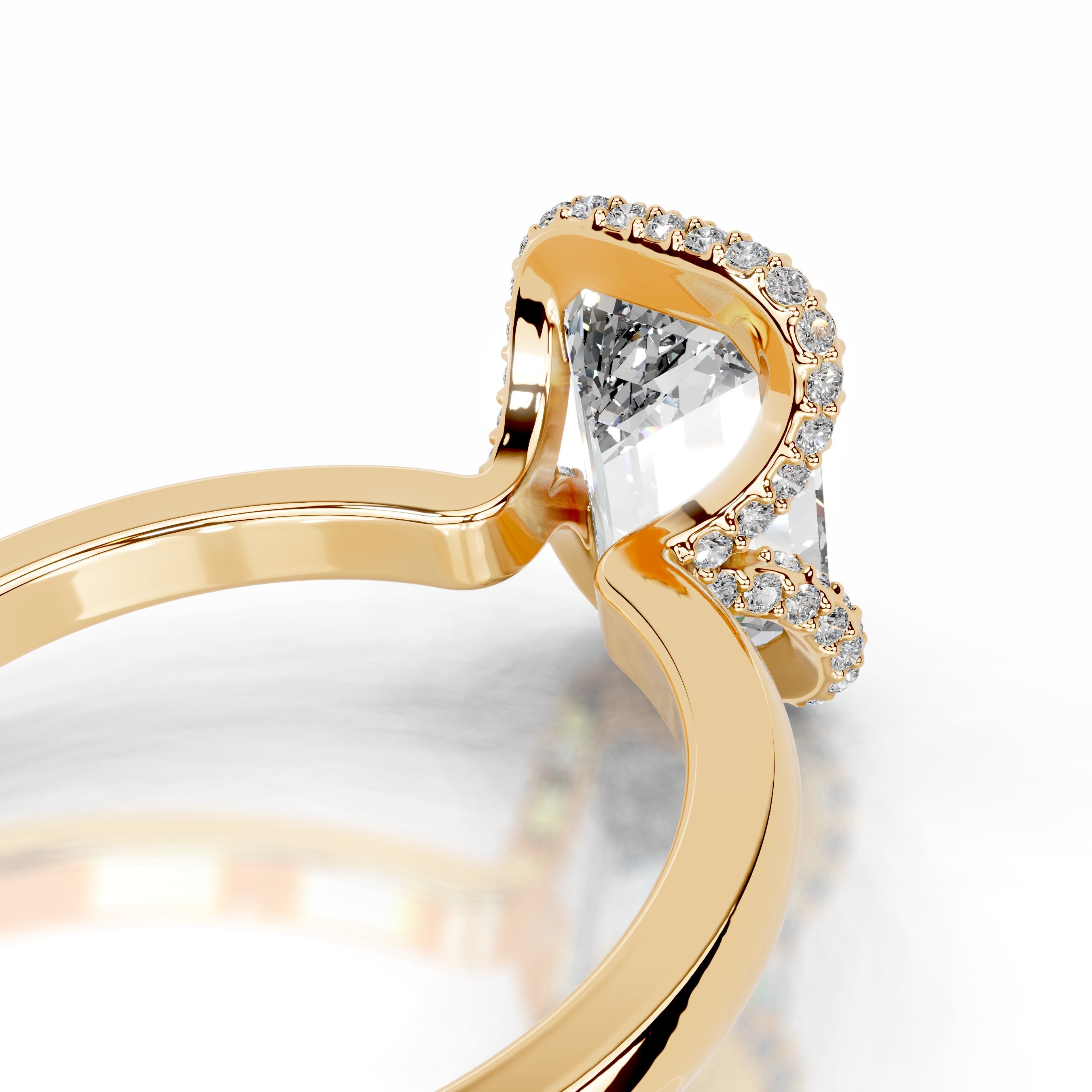 Bowie Diamond Engagement Ring - 18K Yellow Gold