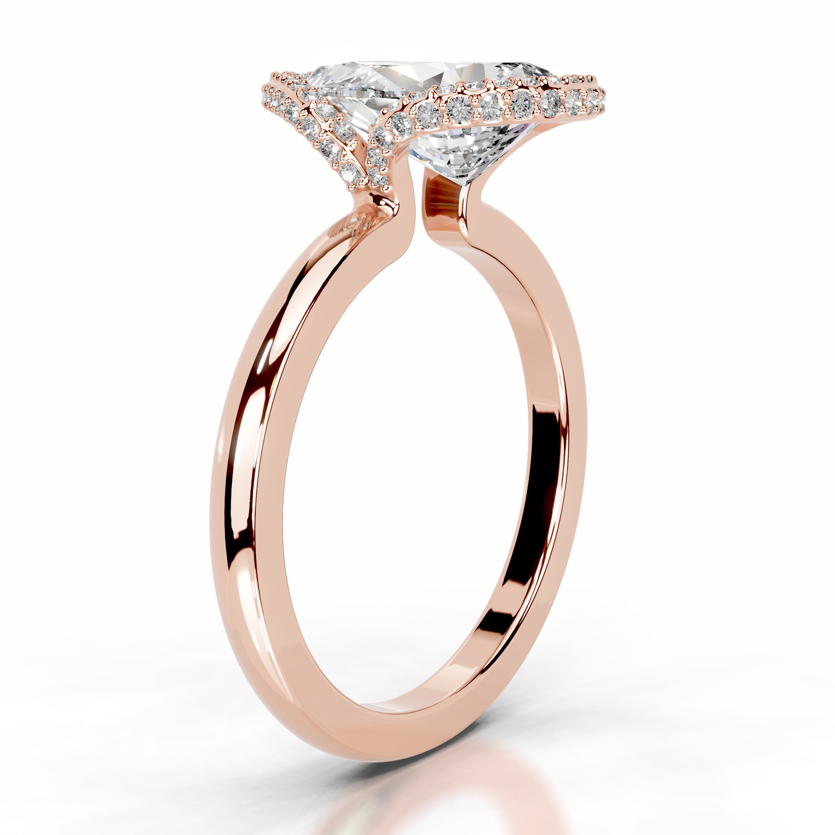 Bowie Diamond Engagement Ring Ring - 14K Rose Gold