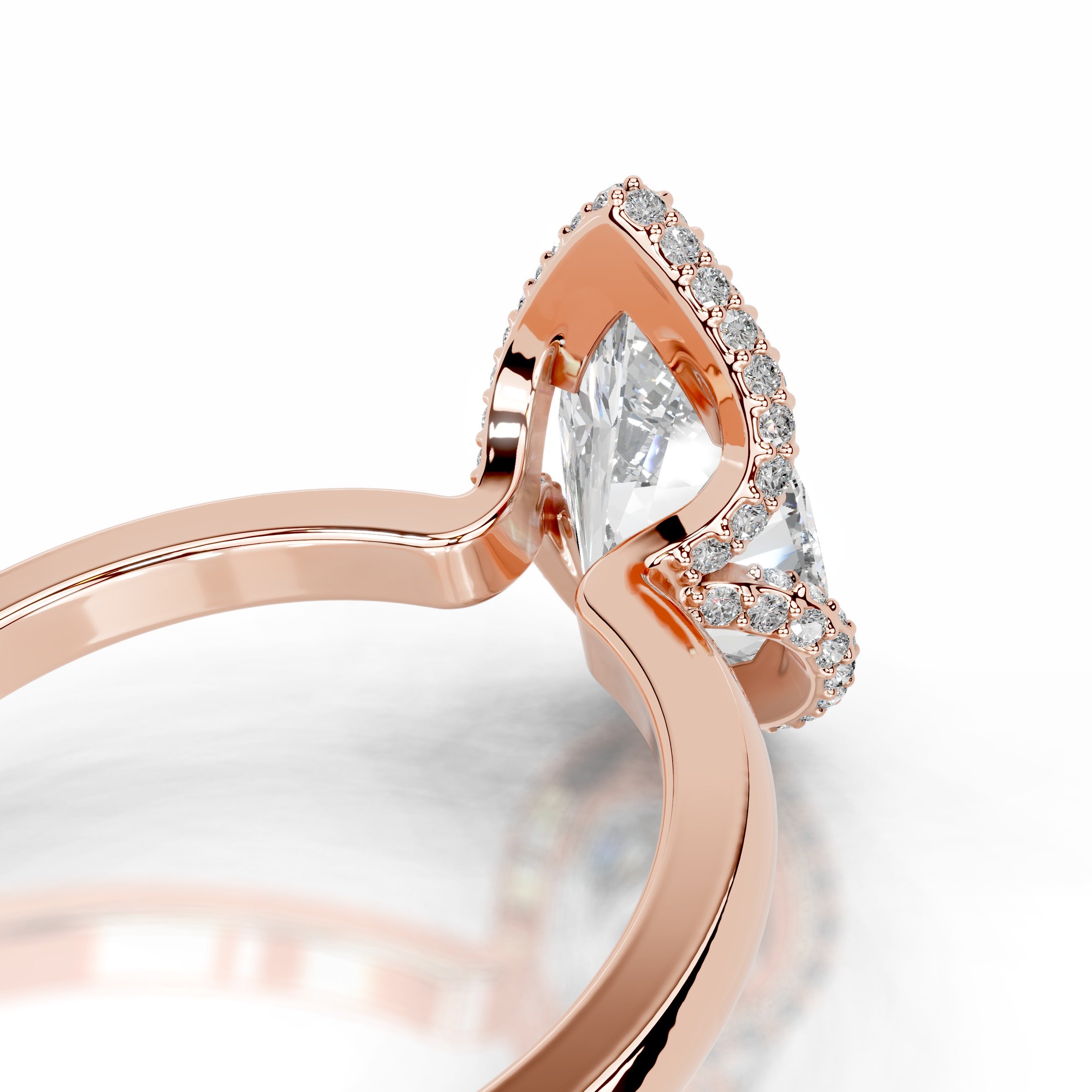 Bowie Diamond Engagement Ring Ring - 14K Rose Gold