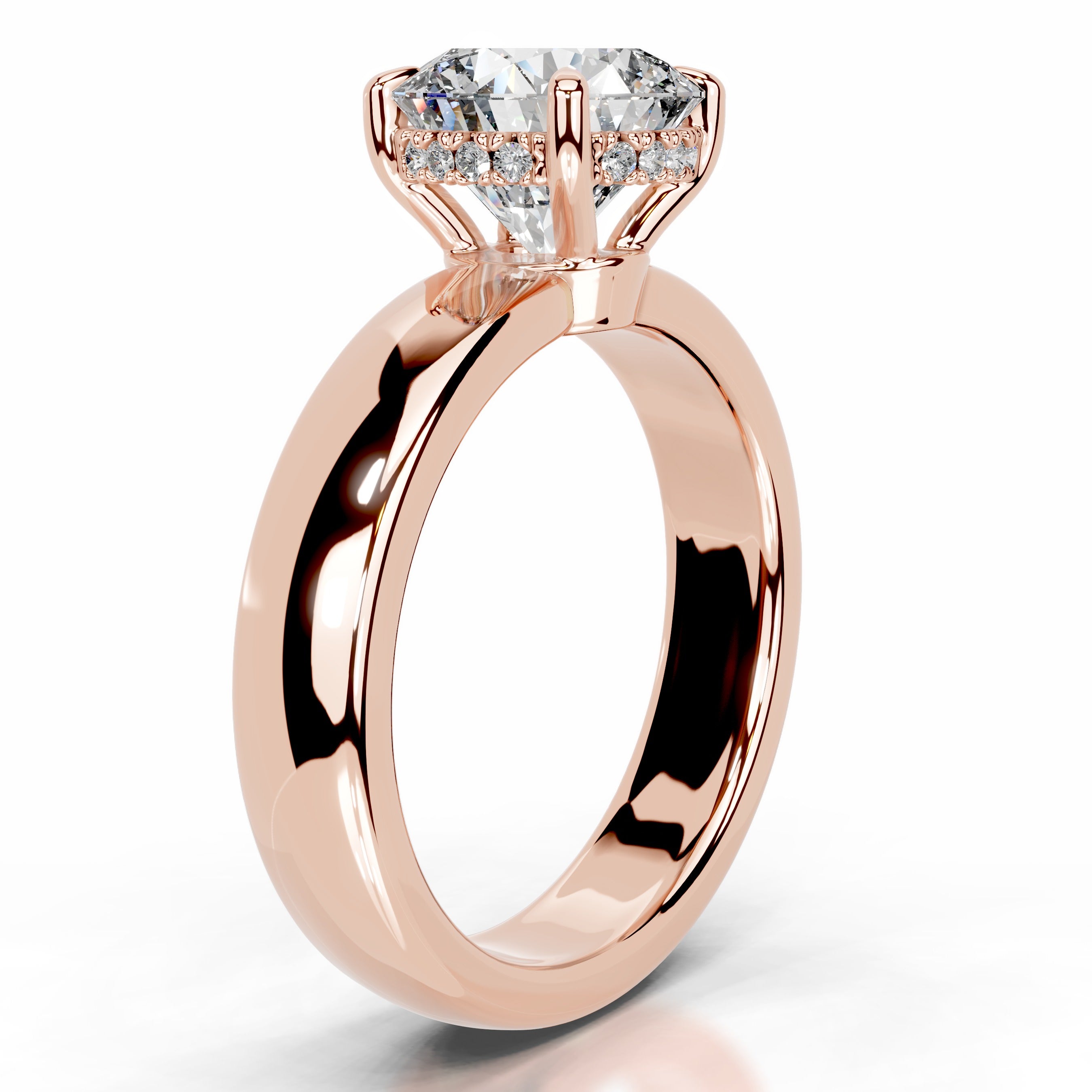 Lux Diamond Engagement Ring Ring - 14K Rose Gold