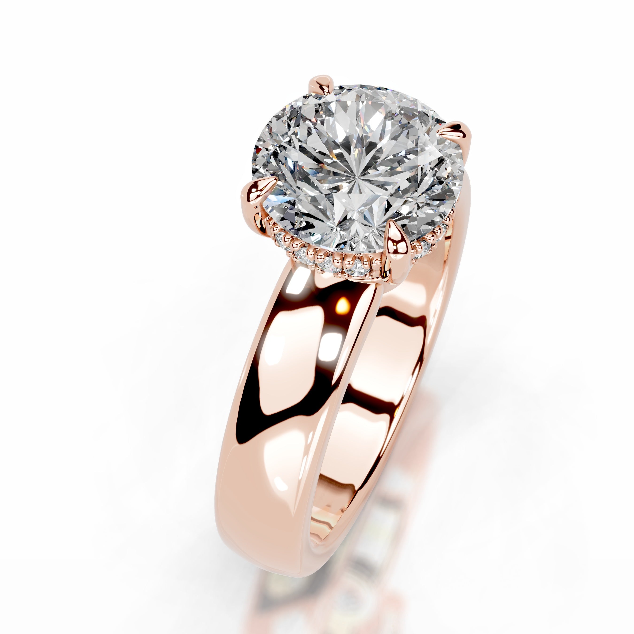 Lux Diamond Engagement Ring - 14K Rose Gold