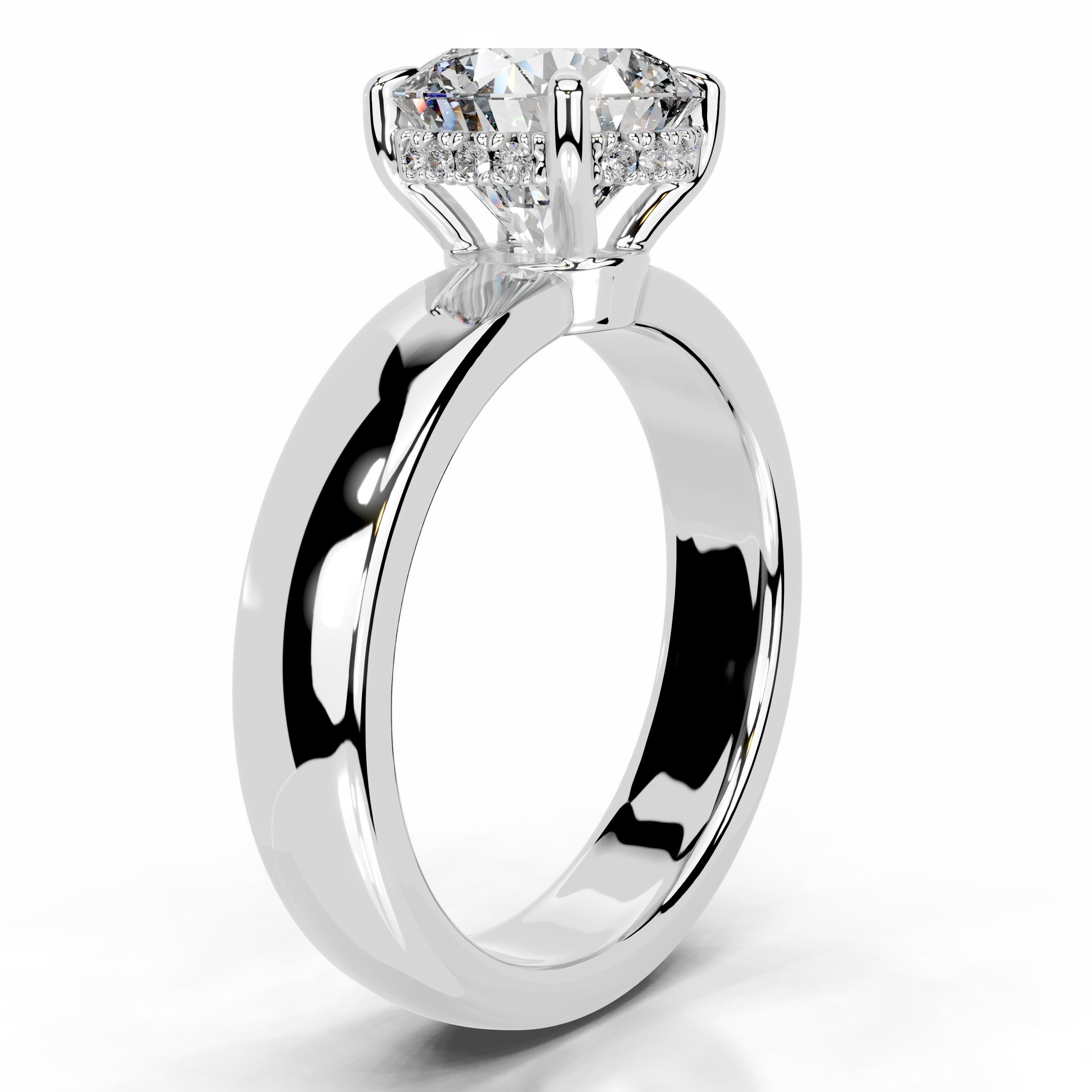 Lux Diamond Engagement Ring Ring - 14K White Gold