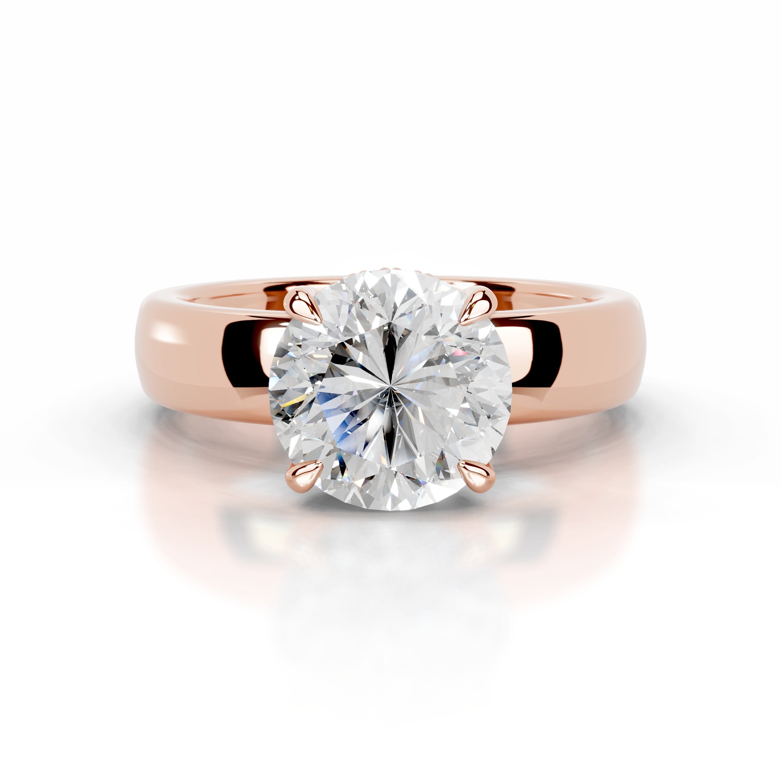 Lux Diamond Engagement Ring Ring - 14K Rose Gold