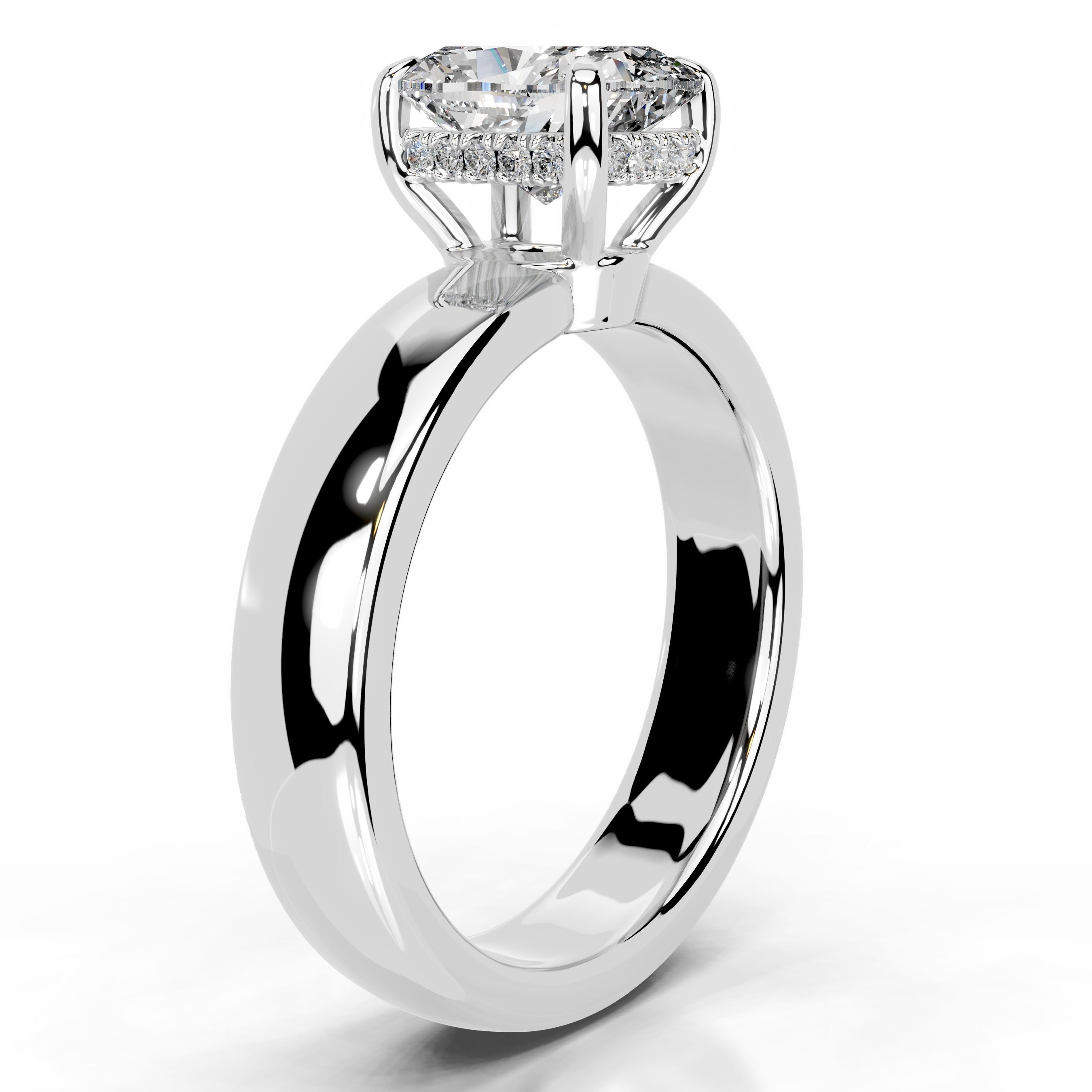 Lux Diamond Engagement Ring Ring - 14K White Gold