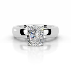 Lux Diamond Engagement Ring - 18K White Gold