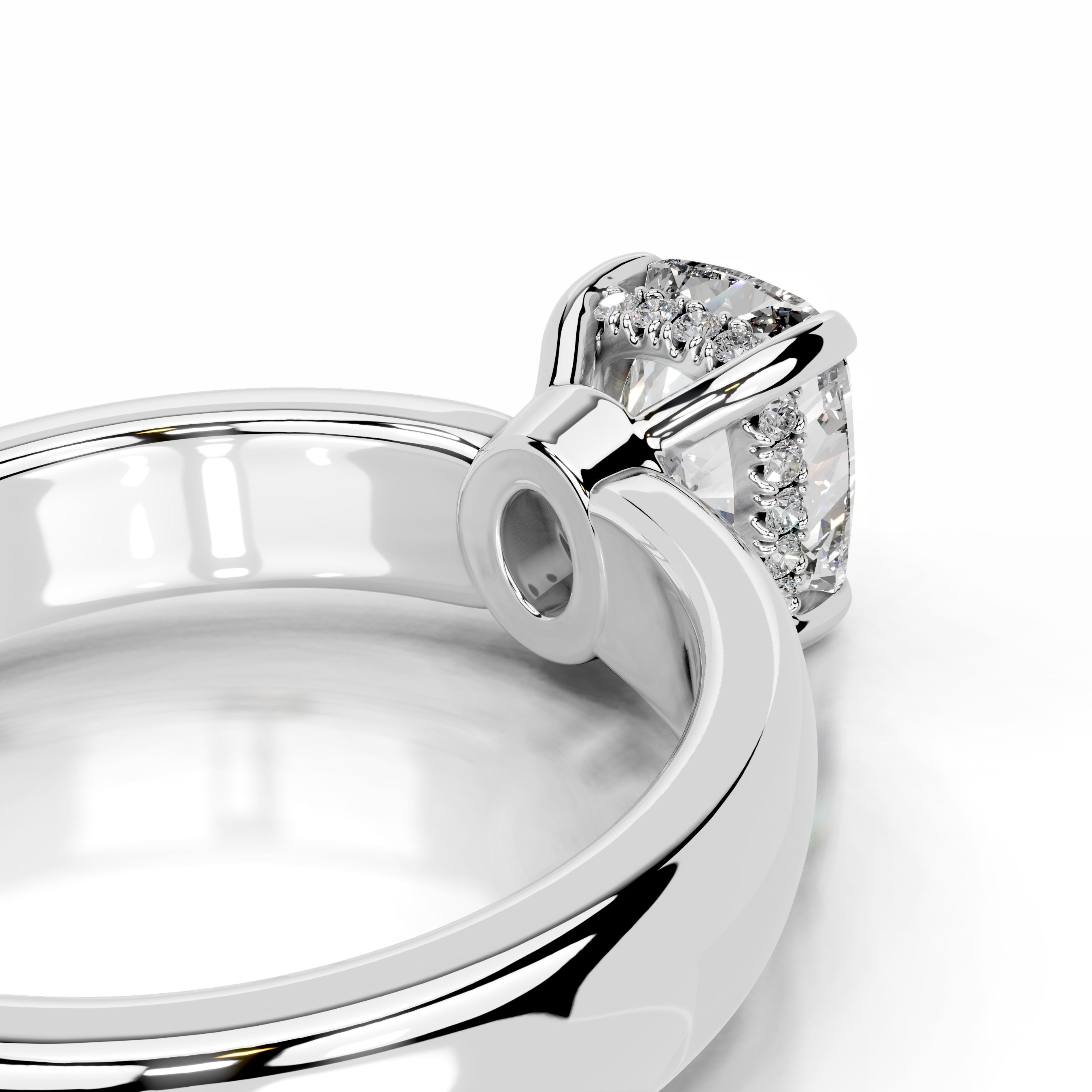 Lux Diamond Engagement Ring Ring - 14K White Gold