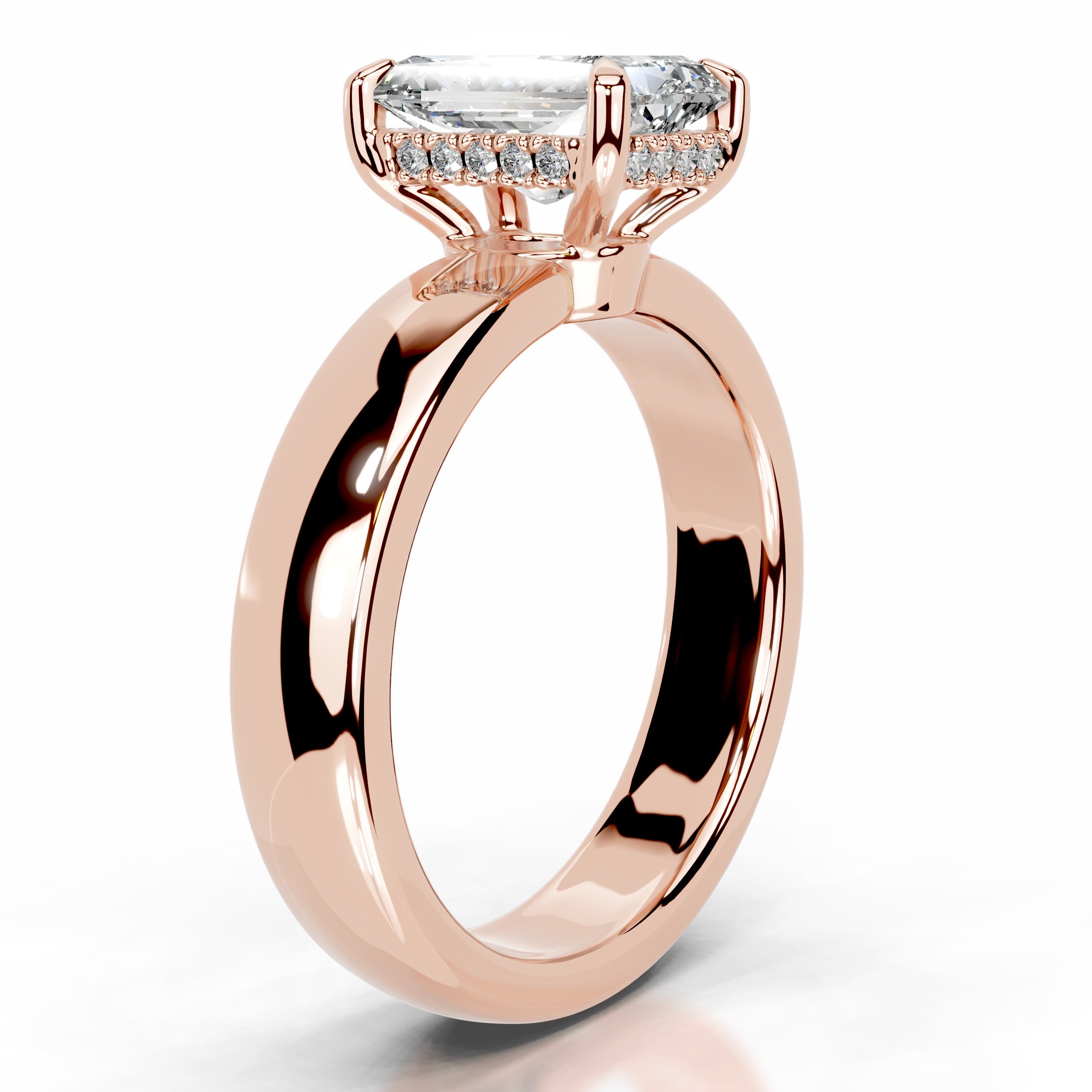 Lux Diamond Engagement Ring - 14K Rose Gold