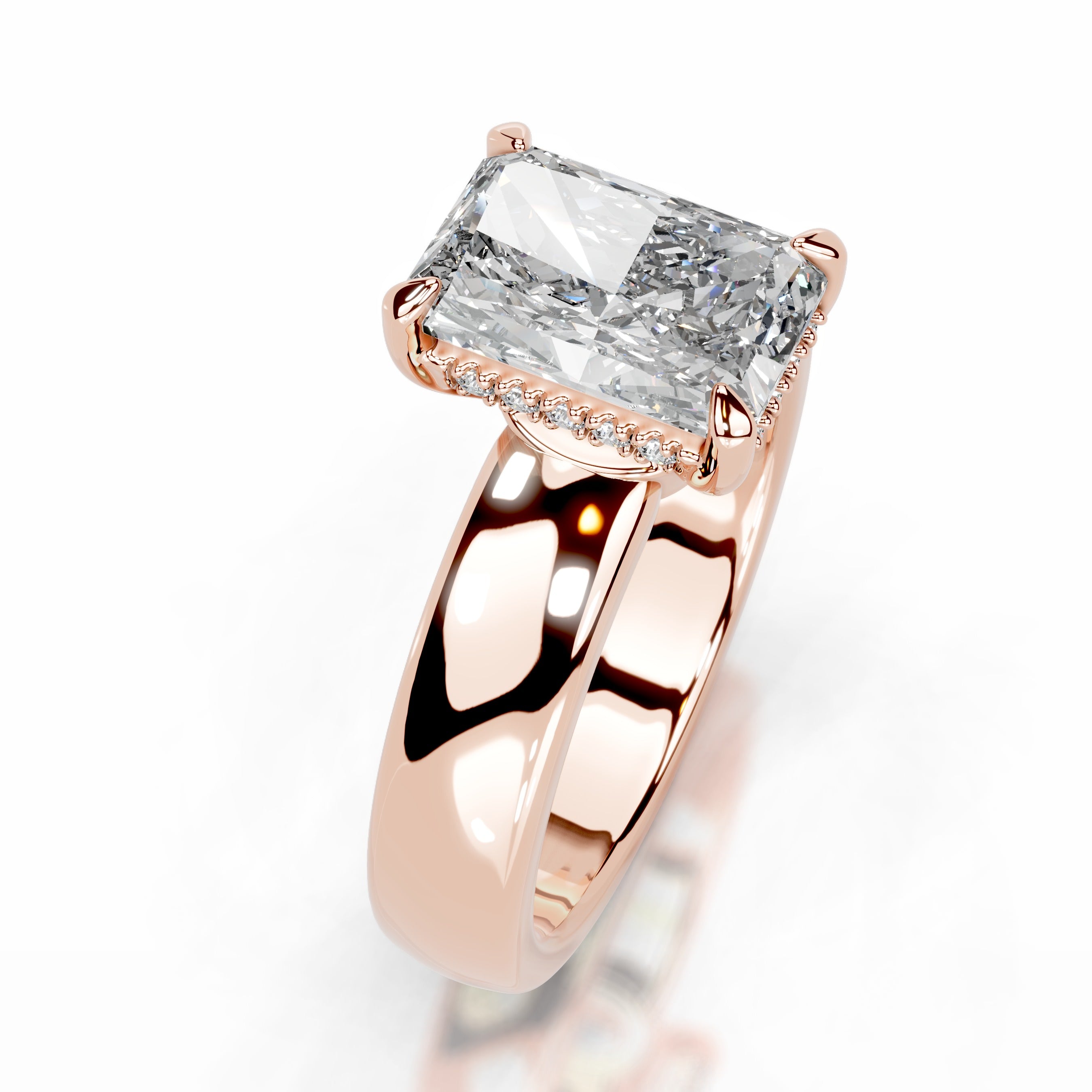 Lux Diamond Engagement Ring - 14K Rose Gold